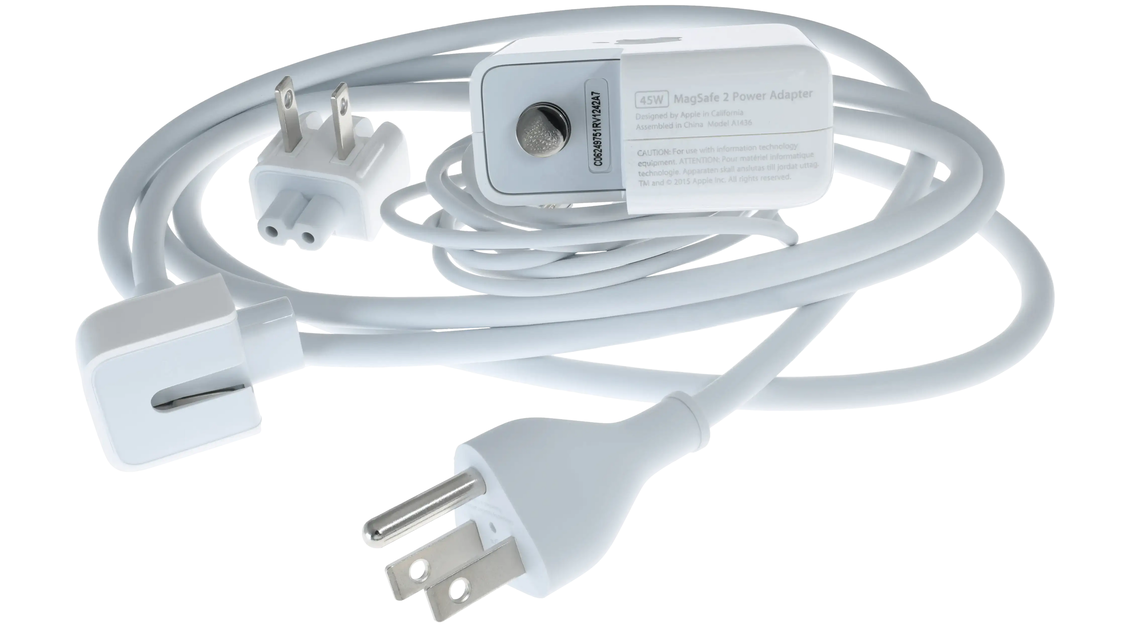 45W MagSafe 2 Power Adapter with Cable (T-Style) for MacBook (OEM Pull Grade: New)