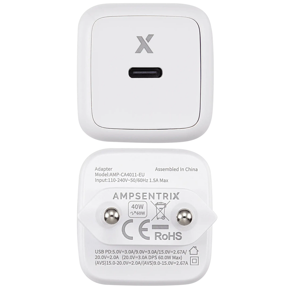 40W USB Type C Wall Power Adapter (220V EU) (AmpSentrix)