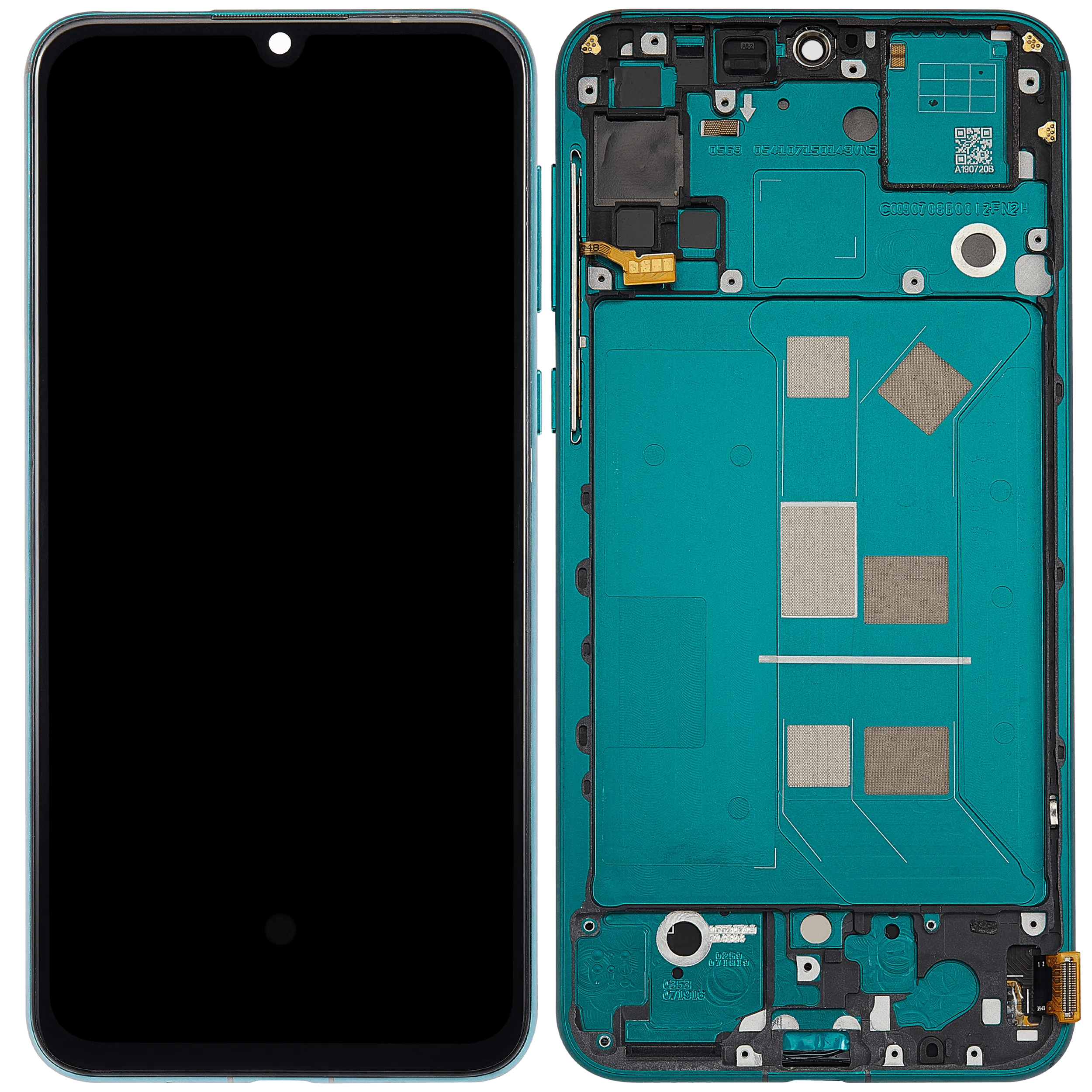 OLED-Display mit Rahmen für Huawei Nova 5 (2019) / Nova 5 Pro (2019) (Refurbished) (Grün)