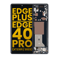 OLED Display with Frame for Motorola Edge Plus / Edge 40 Pro (XT2301 / 2023) (Refurbished) (Interstellar Black)