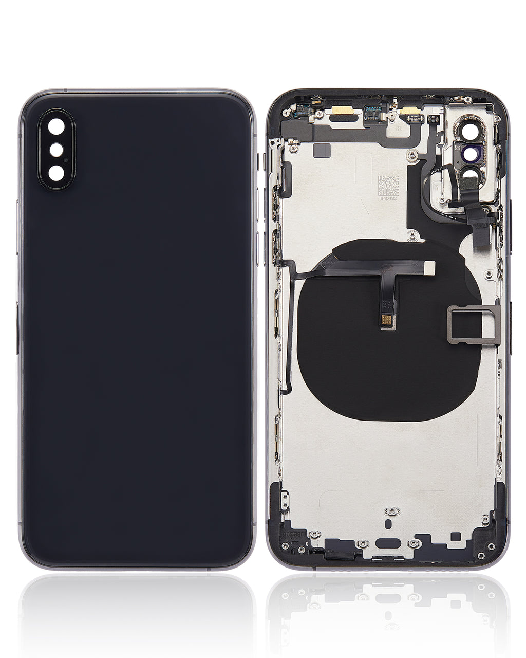 Back Cover/Frame with Pre-installed Small Parts for iPhone XS (No Logo) (Aftermarket Plus) (Space Gray)