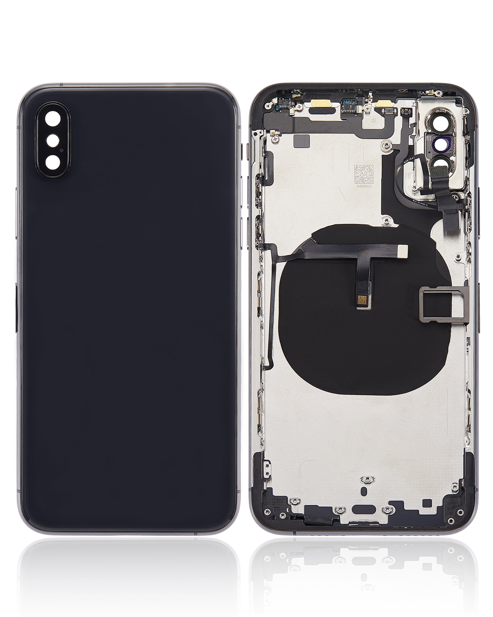 Back Cover/Frame with Pre-installed Small Parts for iPhone XS (No Logo) (Aftermarket Plus) (Space Gray)