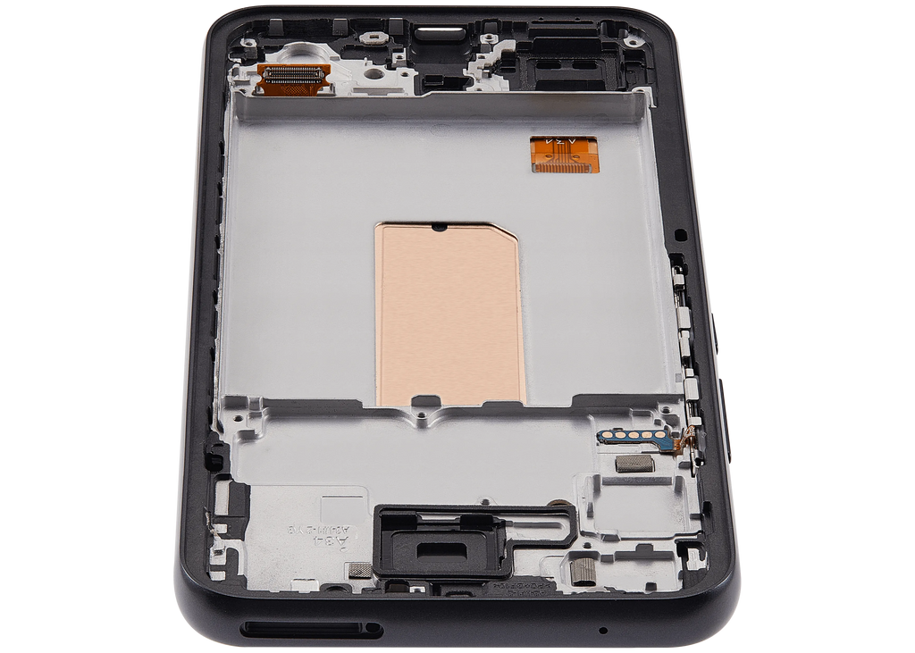 OLED-Display mit Rahmen für Samsung Galaxy A34 5G (A346 / 2023) (6.46") (Aftermarket Plus) (Graphite)
