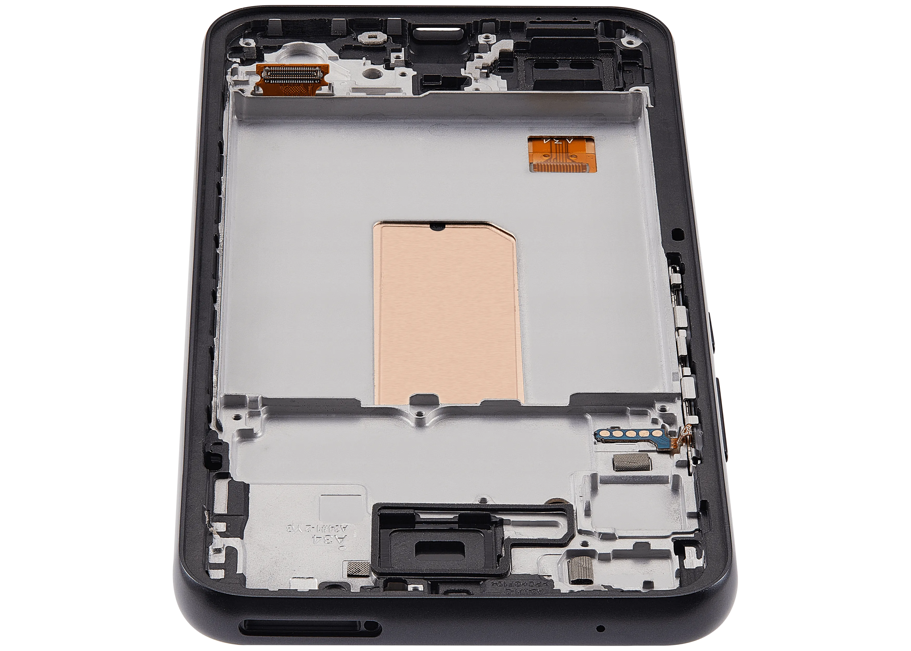 OLED-Display mit Rahmen für Samsung Galaxy A34 5G (A346 / 2023) (6.46") (Aftermarket Plus) (Graphite)