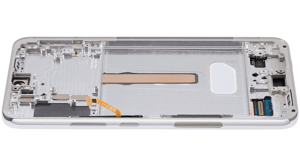 OLED-Display mit Rahmen für Samsung Galaxy S22 Plus 5G (gebrauchter OEM-Ausbau, Qualität A) (Weiß)
