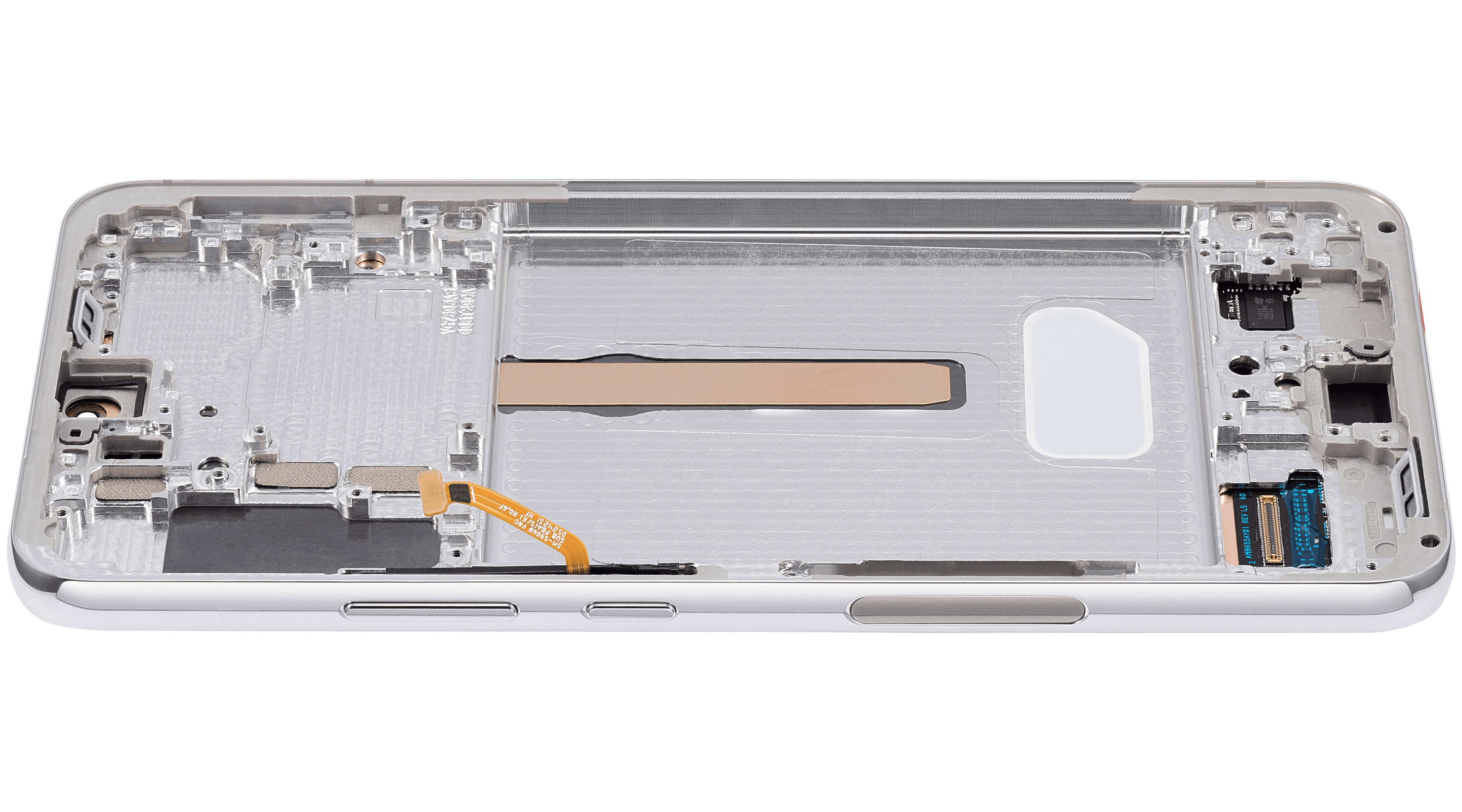 OLED-Display mit Rahmen für Samsung Galaxy S22 Plus 5G (gebrauchter OEM-Ausbau, Qualität A) (Weiß)