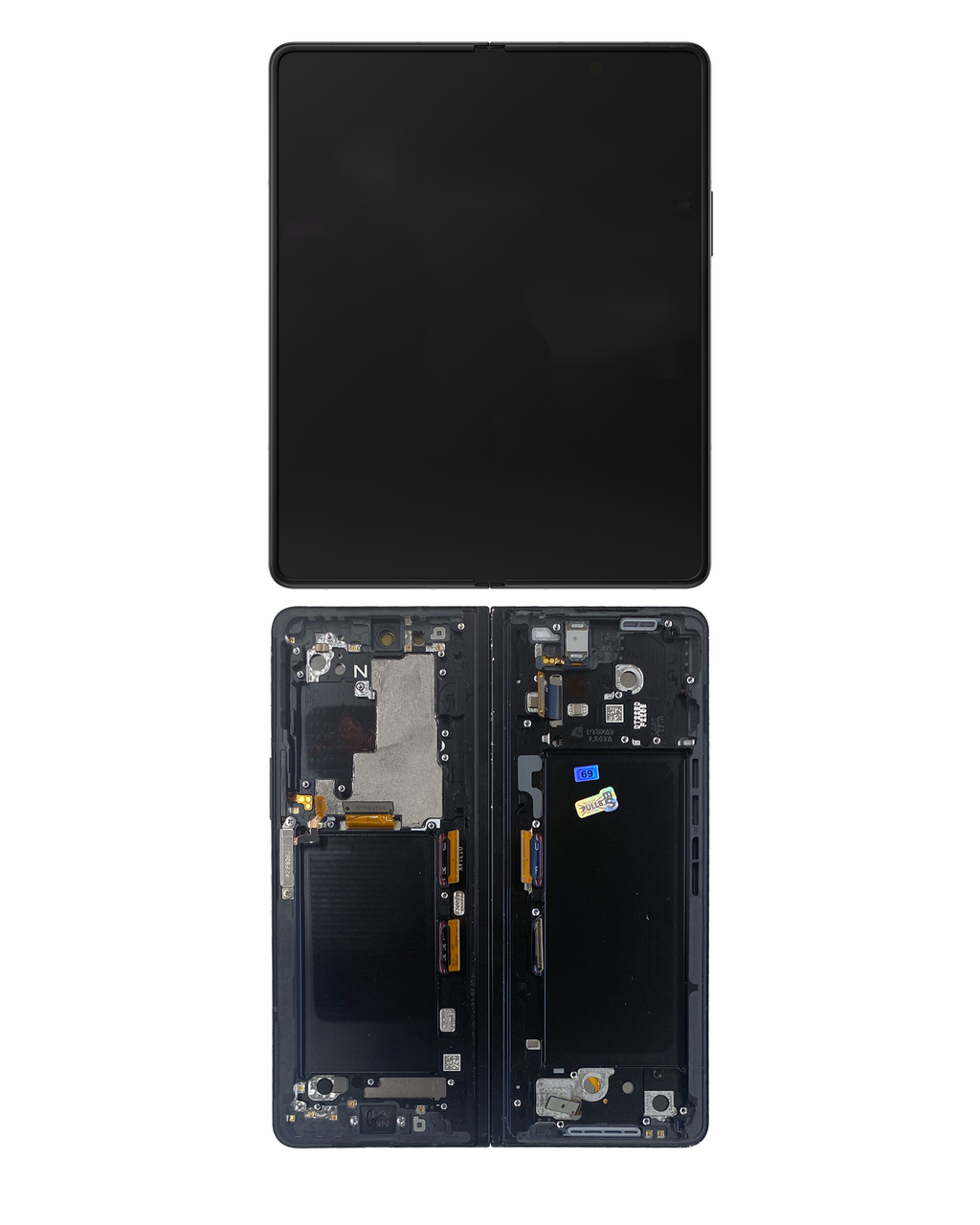 Inner OLED-Display mit Rahmen für Samsung Galaxy Z Fold 3 5G (US & International) (Blemish: Qualität B) (Phantom Black)