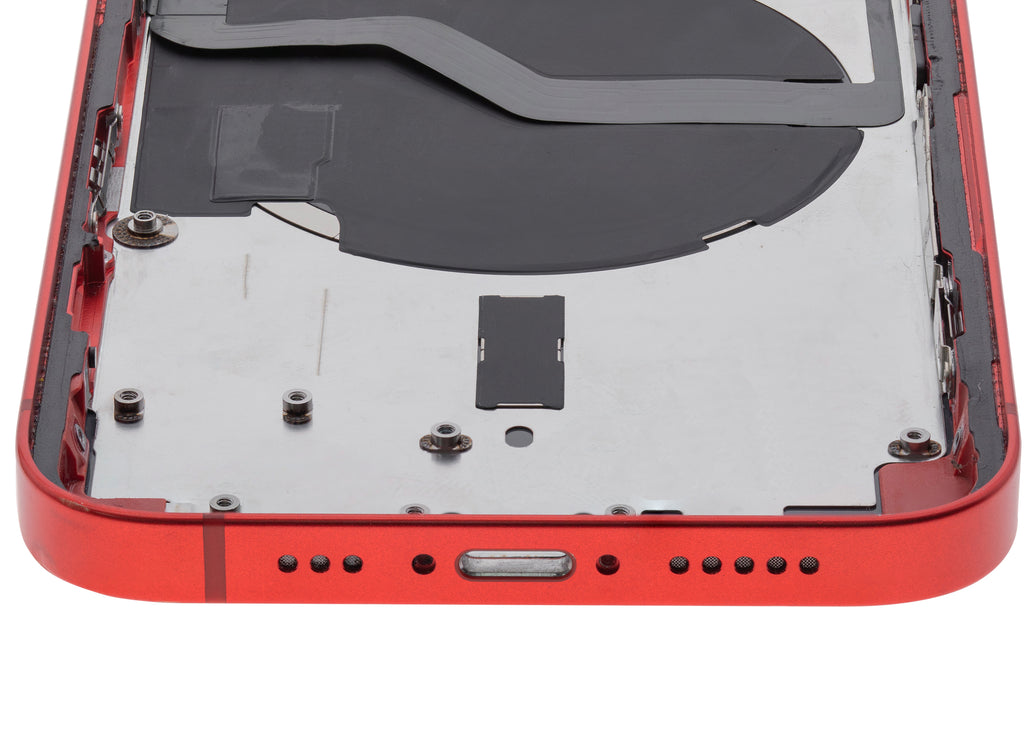 Backcover/Rahmen mit Small Parts für iPhone 12 (EU / Global Version) (gebrauchter OEM-Ausbau, Qualität A) (Rot)