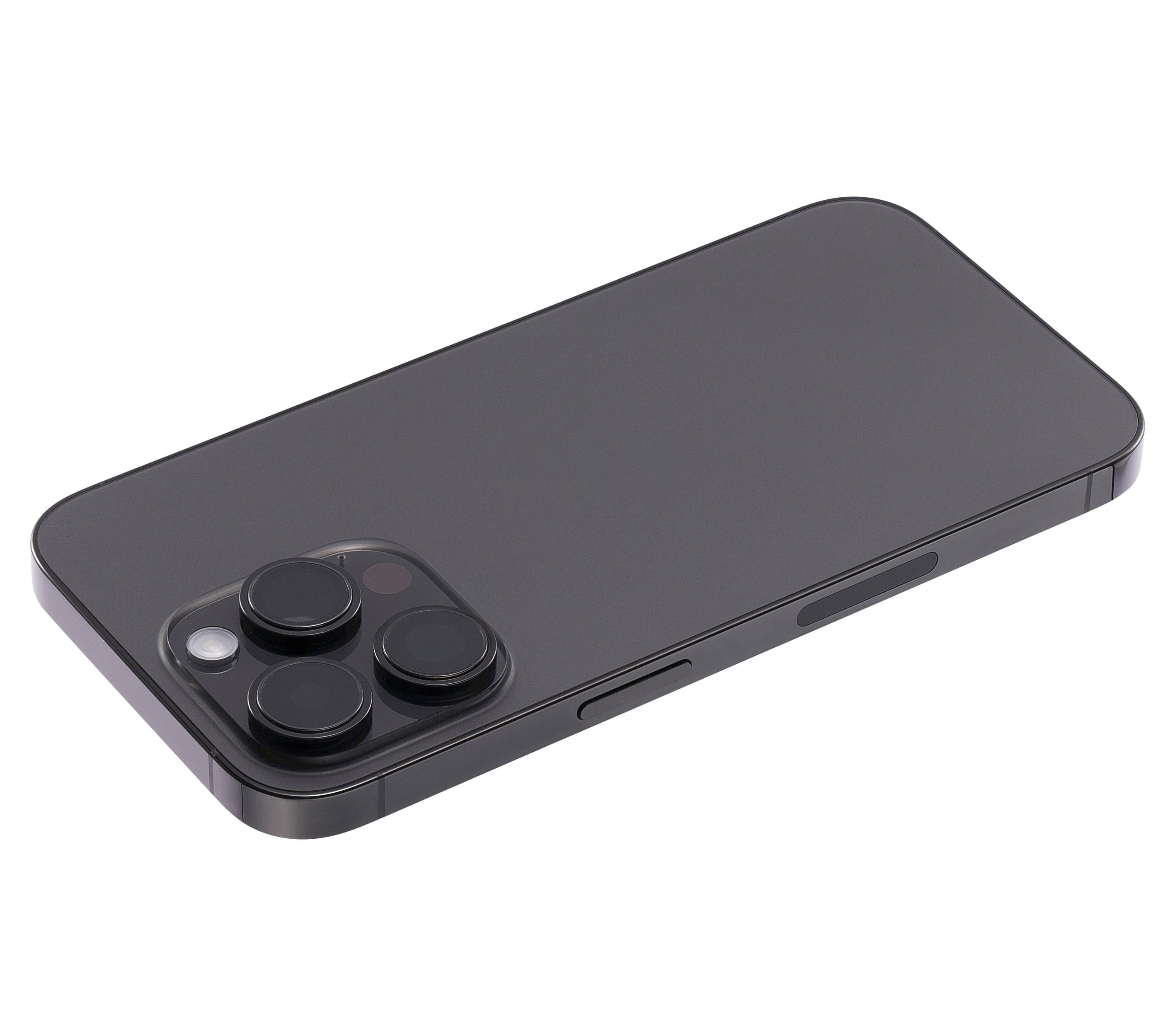 Backcover/Rahmen mit Small Parts für iPhone 14 Pro (US-Version) (gebrauchter OEM-Ausbau, Qualität A) (Space Schwarz)