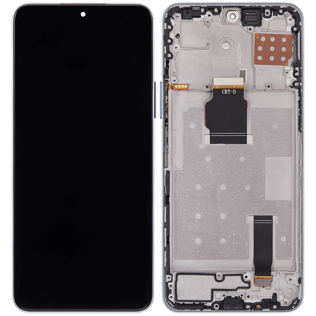 LCD-Display mit Rahmen für Honor X8A / X50i / 90 Lite (Refurbished) (Titanium Silber)