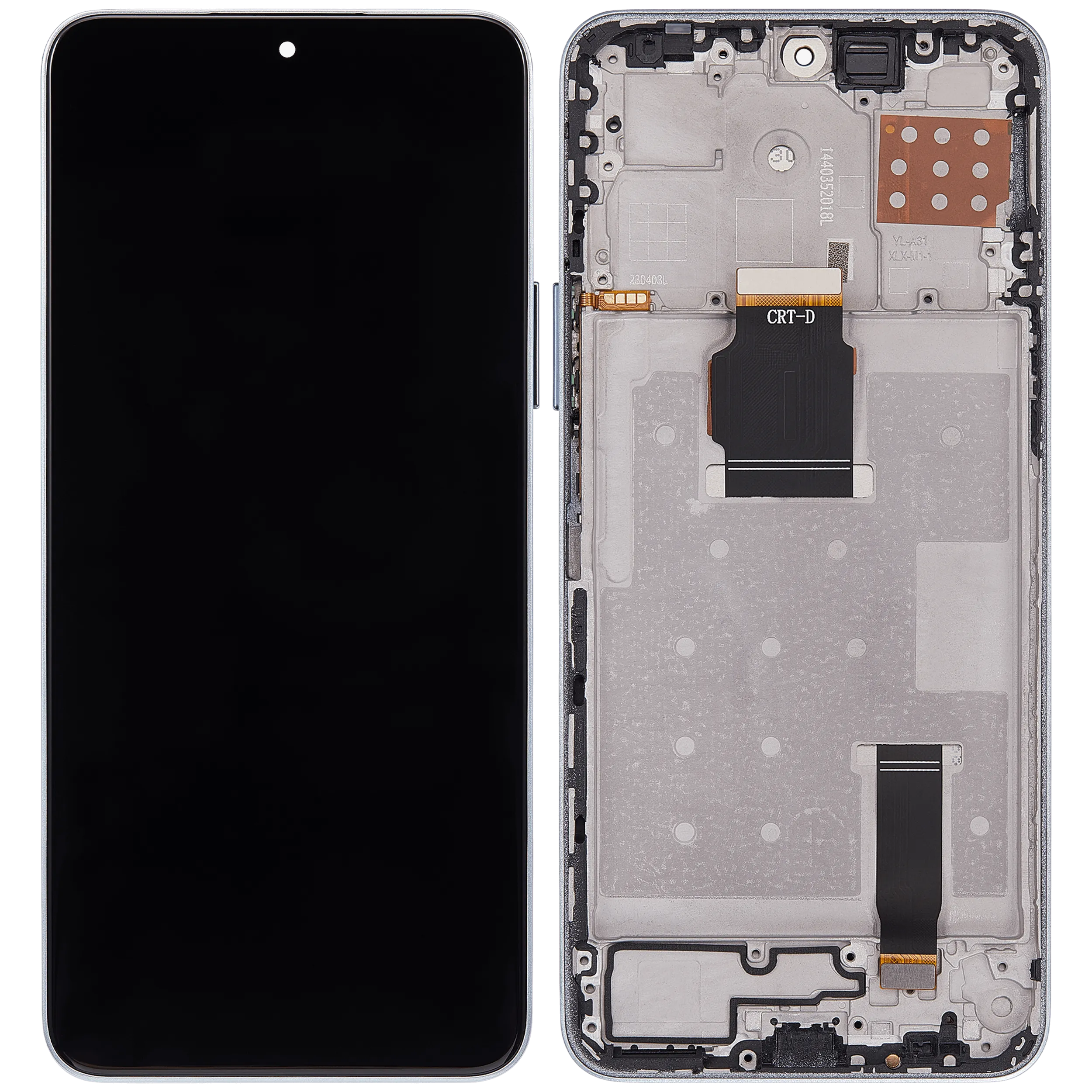 LCD-Display mit Rahmen für Honor X8A / X50i / 90 Lite (Refurbished) (Titanium Silber)
