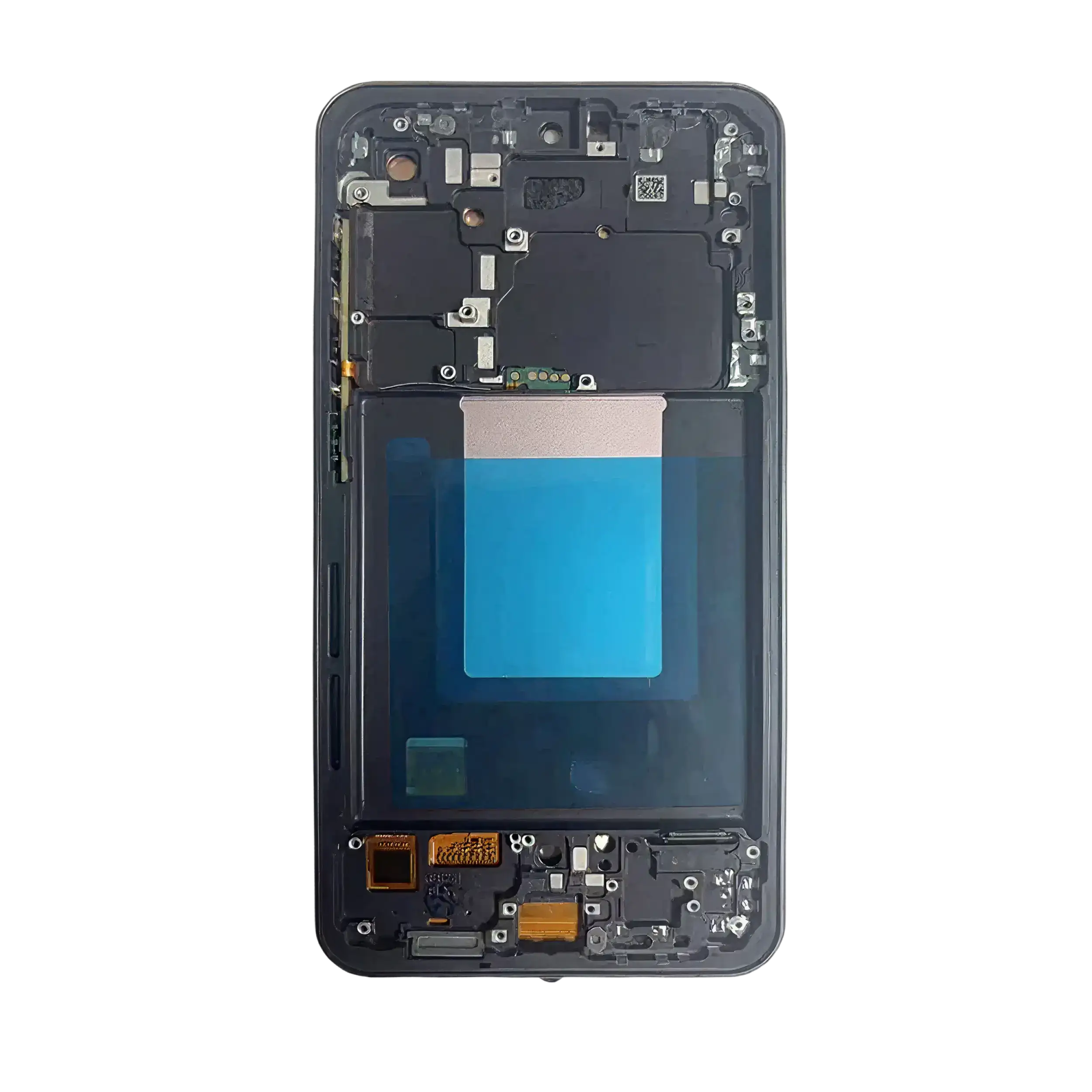 OLED-Display mit Rahmen für Samsung Galaxy S24 FE 5G (gebrauchter OEM-Ausbau, Qualität A) (US & Internationale Version) (Graphite)