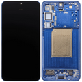 OLED-Display mit Rahmen für Samsung Galaxy S25 Plus 5G (US & Internationale Version) (gebrauchter OEM-Ausbau, Qualität A) (Navy)