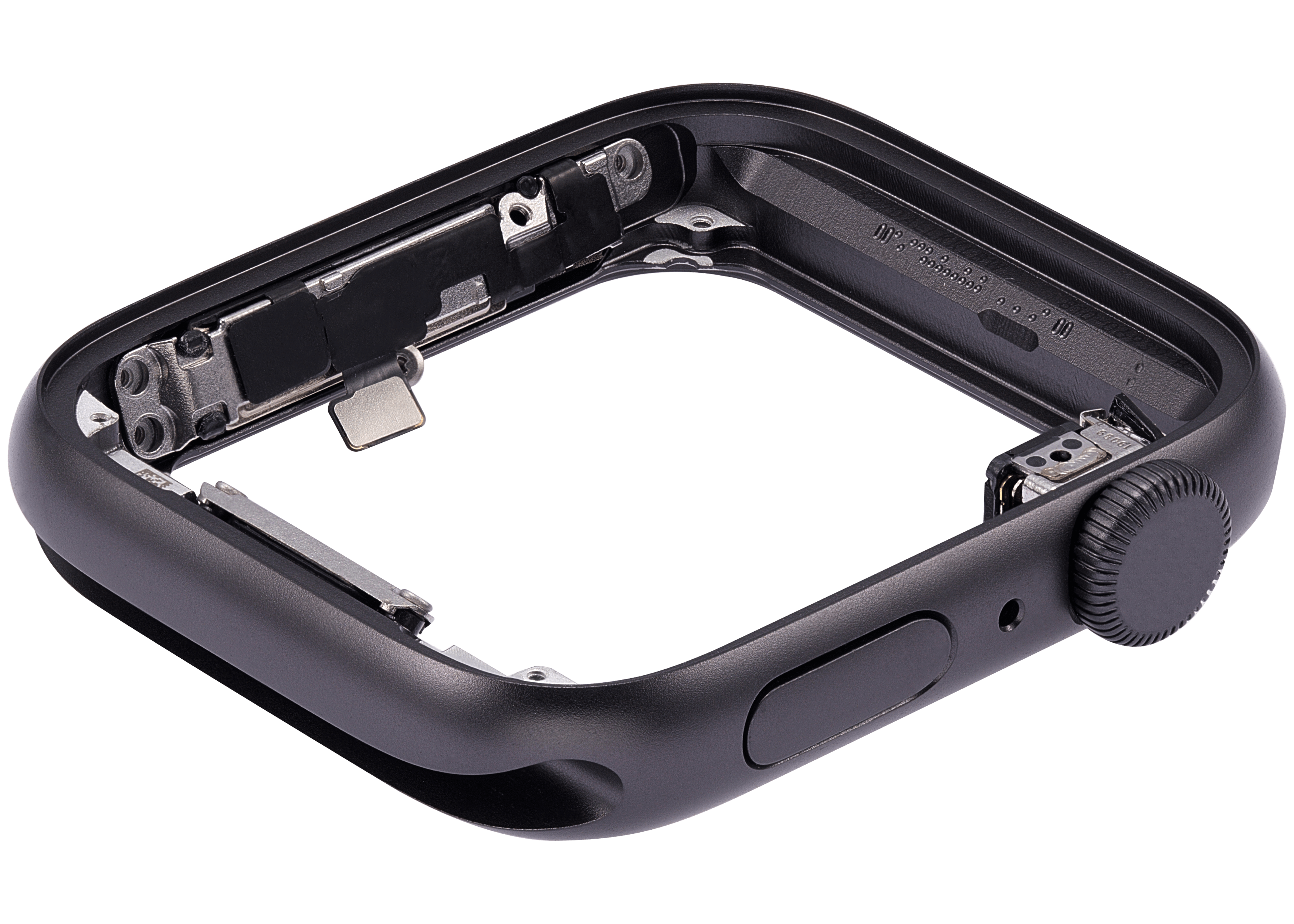 Aluminum Case Midframe/Rahmen(mit Crown and Crown Cable) für Watch Series SE (1st Gen) (44MM) (GPS Version) (Space Schwarz)