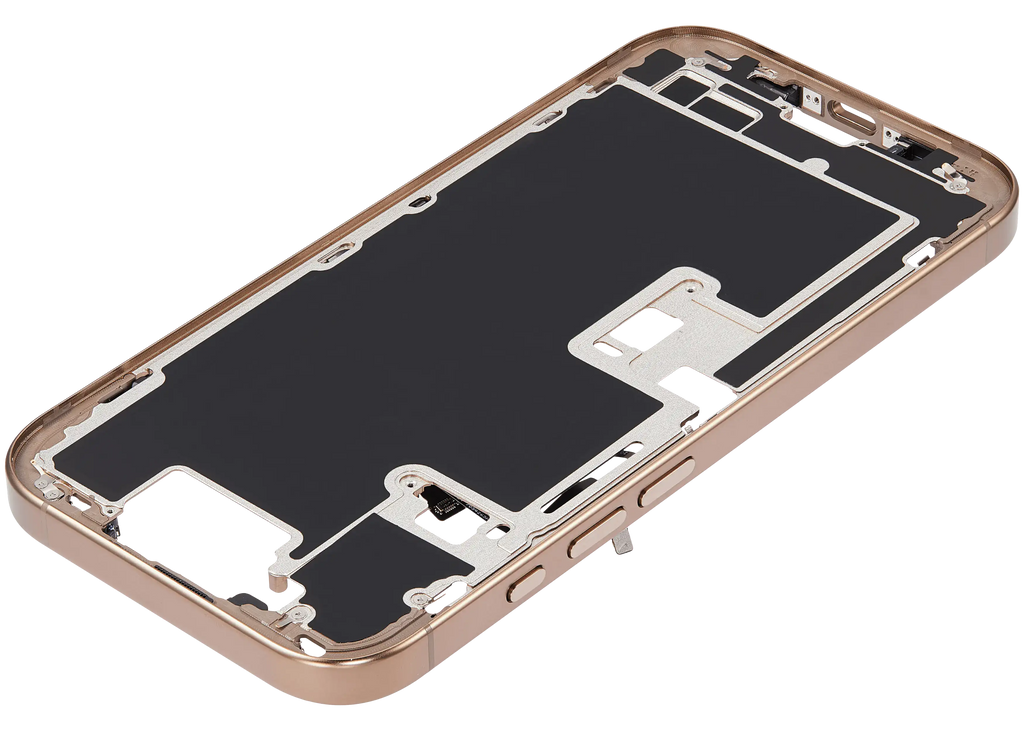 Midframe/Rahmen mit Power And Volume Button für iPhone 16 Pro (US-Version) (Aftermarket Plus) (Desert Titanium)