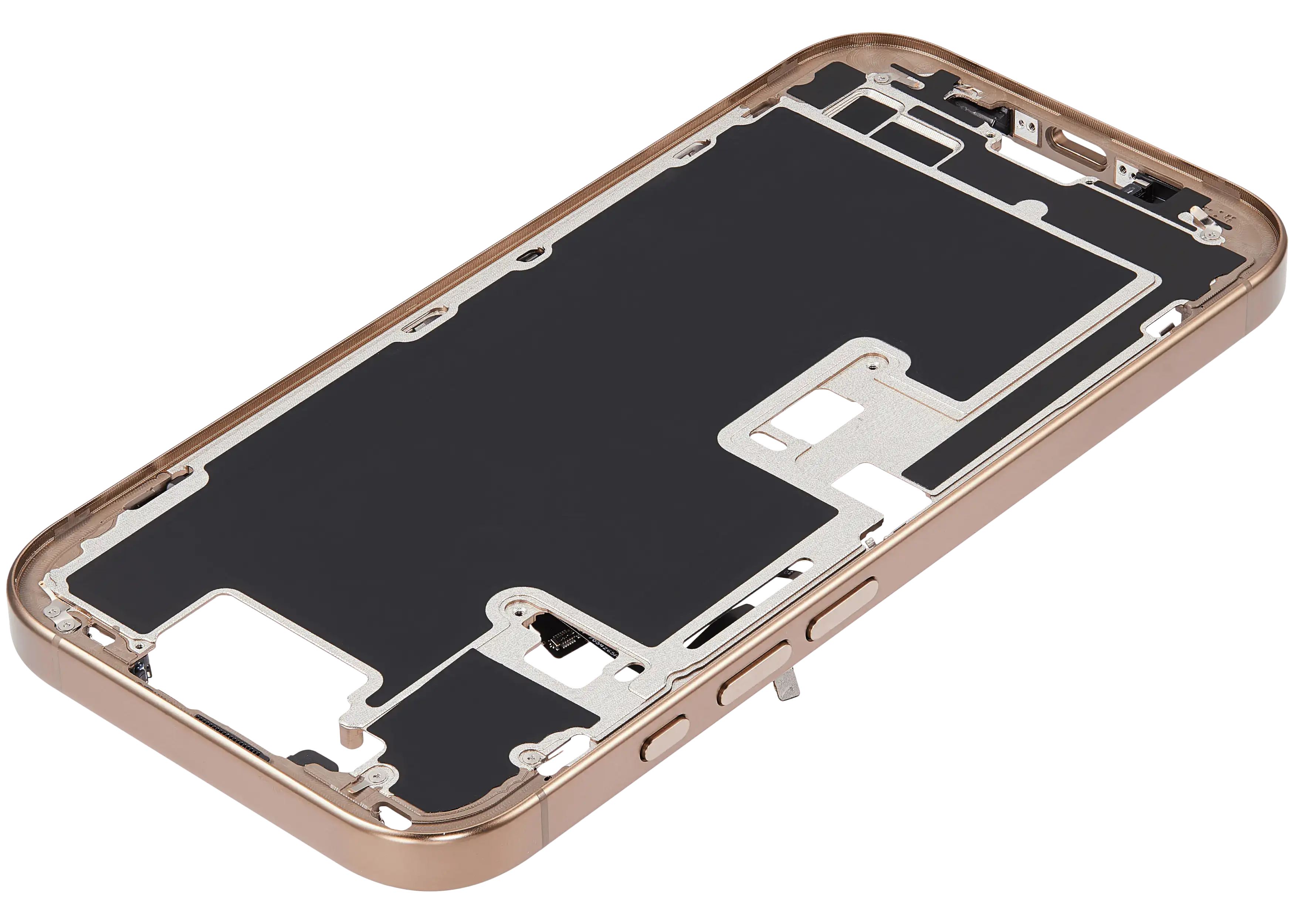 Midframe/Rahmen mit Power And Volume Button für iPhone 16 Pro (US-Version) (Aftermarket Plus) (Desert Titanium)