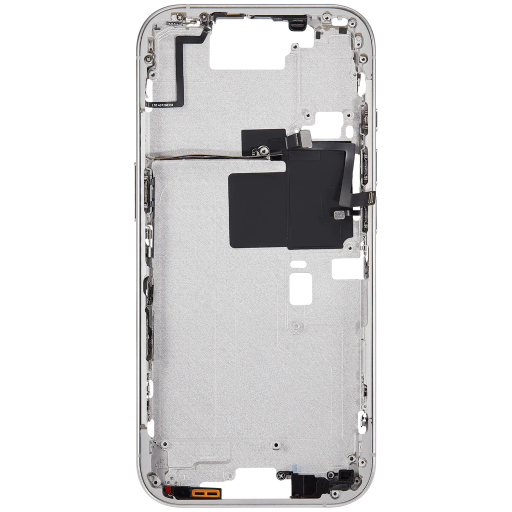 Midframe/Rahmen mit Power And Volume Button für iPhone 16 Pro (US-Version) (Aftermarket Plus) (Weiß Titanium)