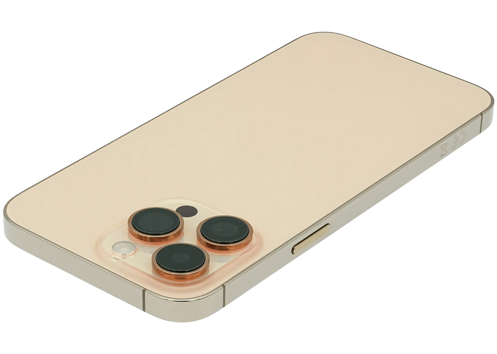 Backcover/Rahmen mit Small Parts für iPhone 14 Pro Max (EU / Global Version) (gebrauchter OEM-Ausbau, Qualität B) (Gold)