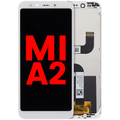 LCD-Display mit Rahmen für Xiaomi Mi A2 (Aftermarket Plus) (Weiß)