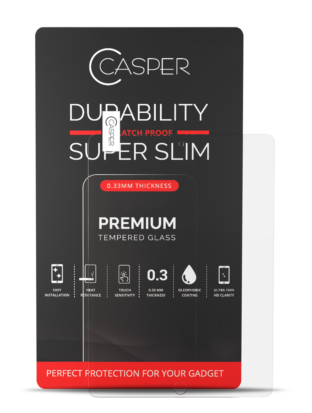 Casper Tempered Glass für iPad Air 1 / Air 2 / iPad Pro 9.7" / iPad 5 / iPad 6 (Retail Pack) (Clear)
