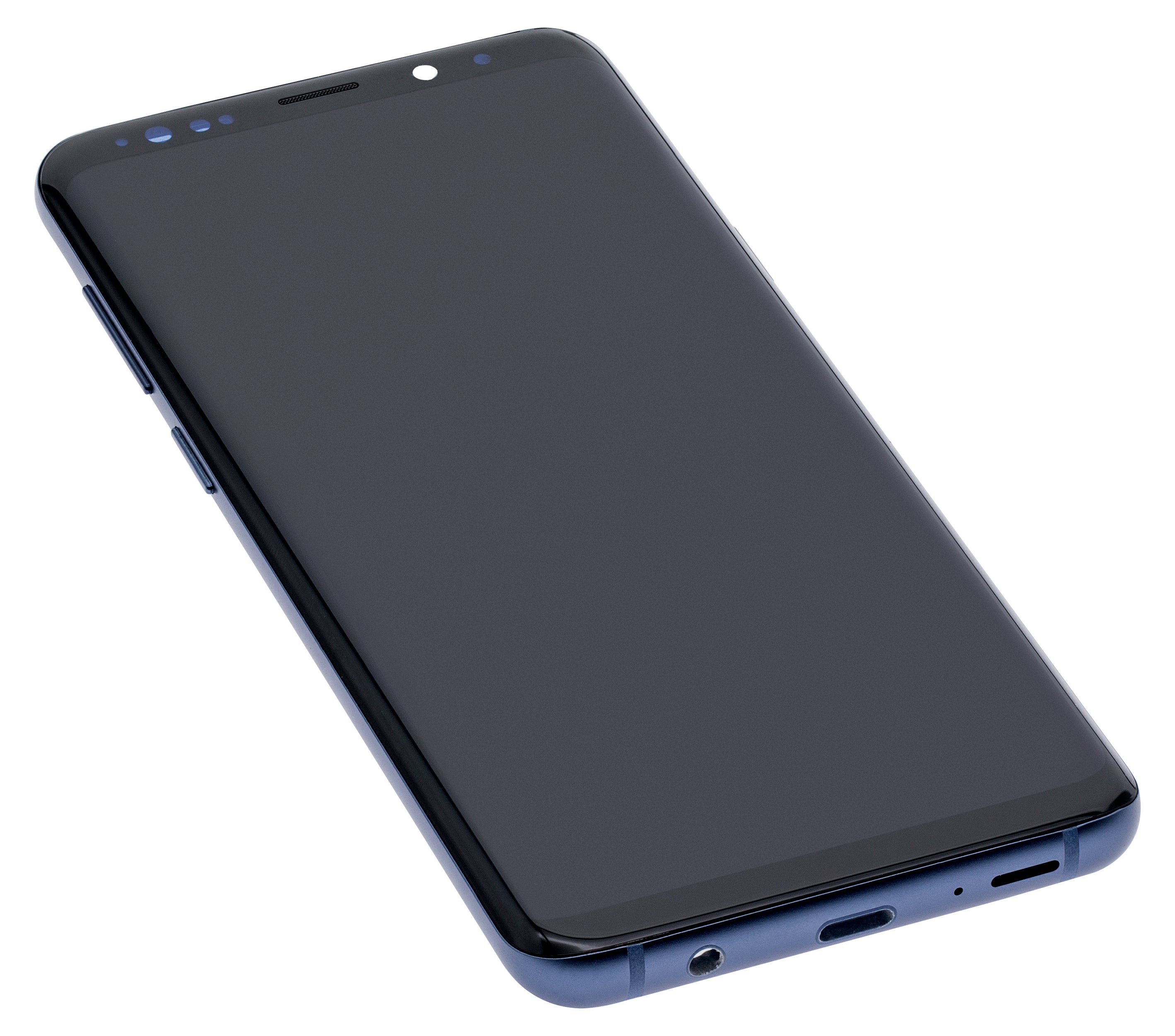 OLED-Display mit Rahmen für Samsung Galaxy S9 Plus (gebrauchter OEM-Ausbau, Qualität B/C) (Coral Blau)