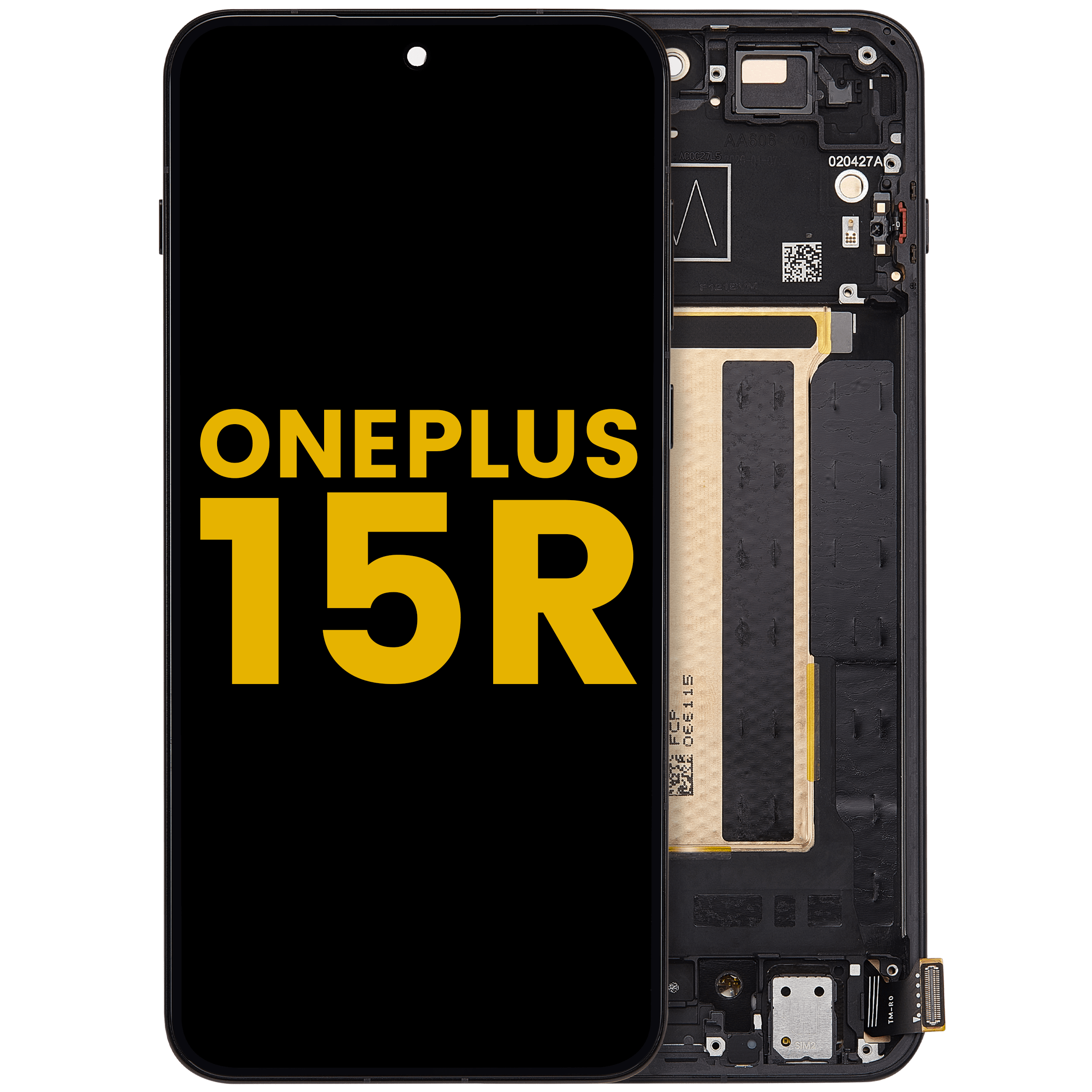 OLED-Display mit Rahmen für OnePlus 15R (Refurbished) (Charcoal Black)