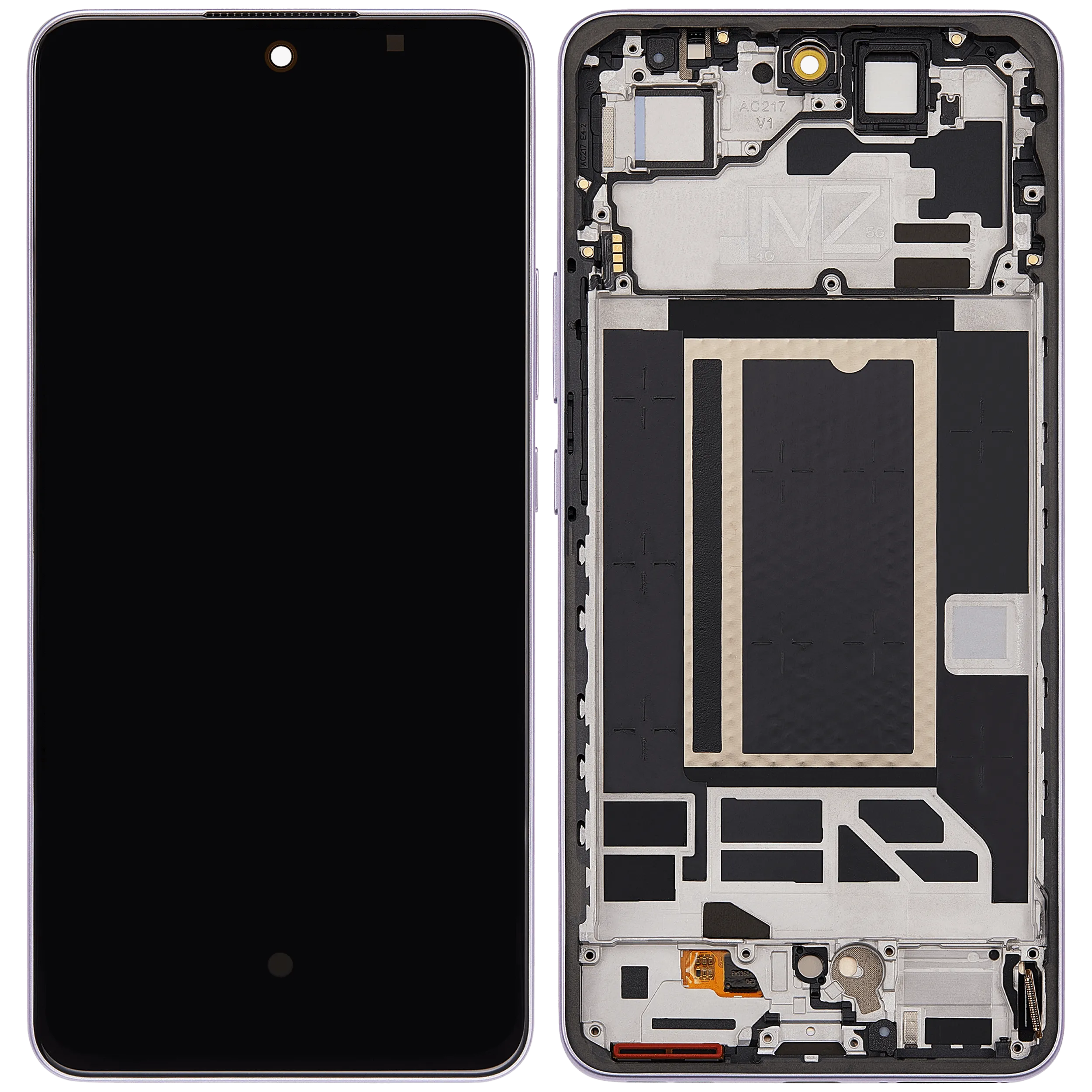OLED-Display mit Rahmen für Oppo Reno13 F 4G / 5G (Refurbished) (Plume Purple)