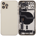 Backcover/Rahmen mit Ladebuchse Flex & Small Parts für iPhone 12 Pro (US-Version) (gebrauchter OEM-Ausbau, Qualität A) (Gold)