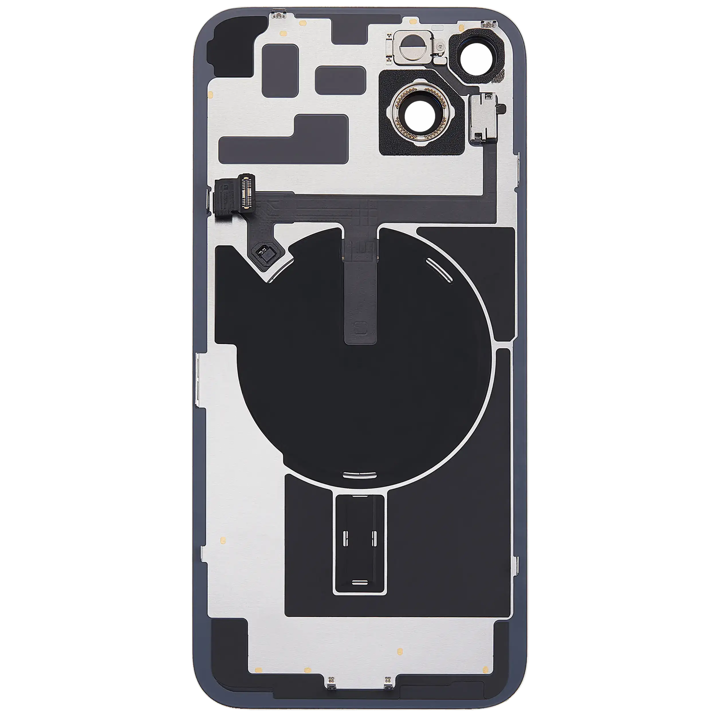 Backcover mit MagSafe Magnet & NFC & Blitz-Flexkabel für iPhone 14 Plus (gebrauchter OEM-Ausbau, Qualität B) (Starlight)