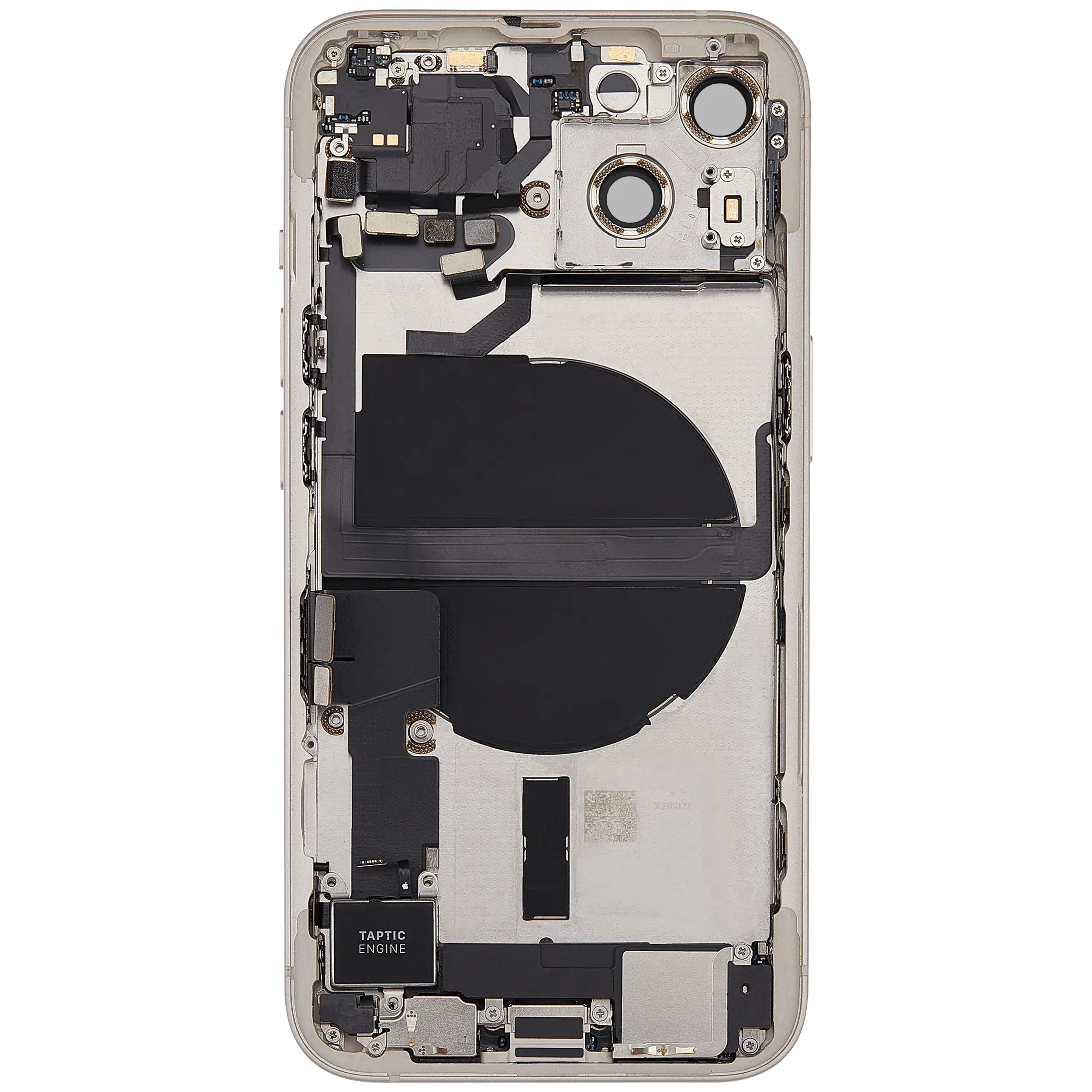 Backcover/Rahmen mit Ladebuchse Flex & Small Parts für iPhone 13 (US-Version) (gebrauchter OEM-Ausbau, Qualität A) (Starlight)