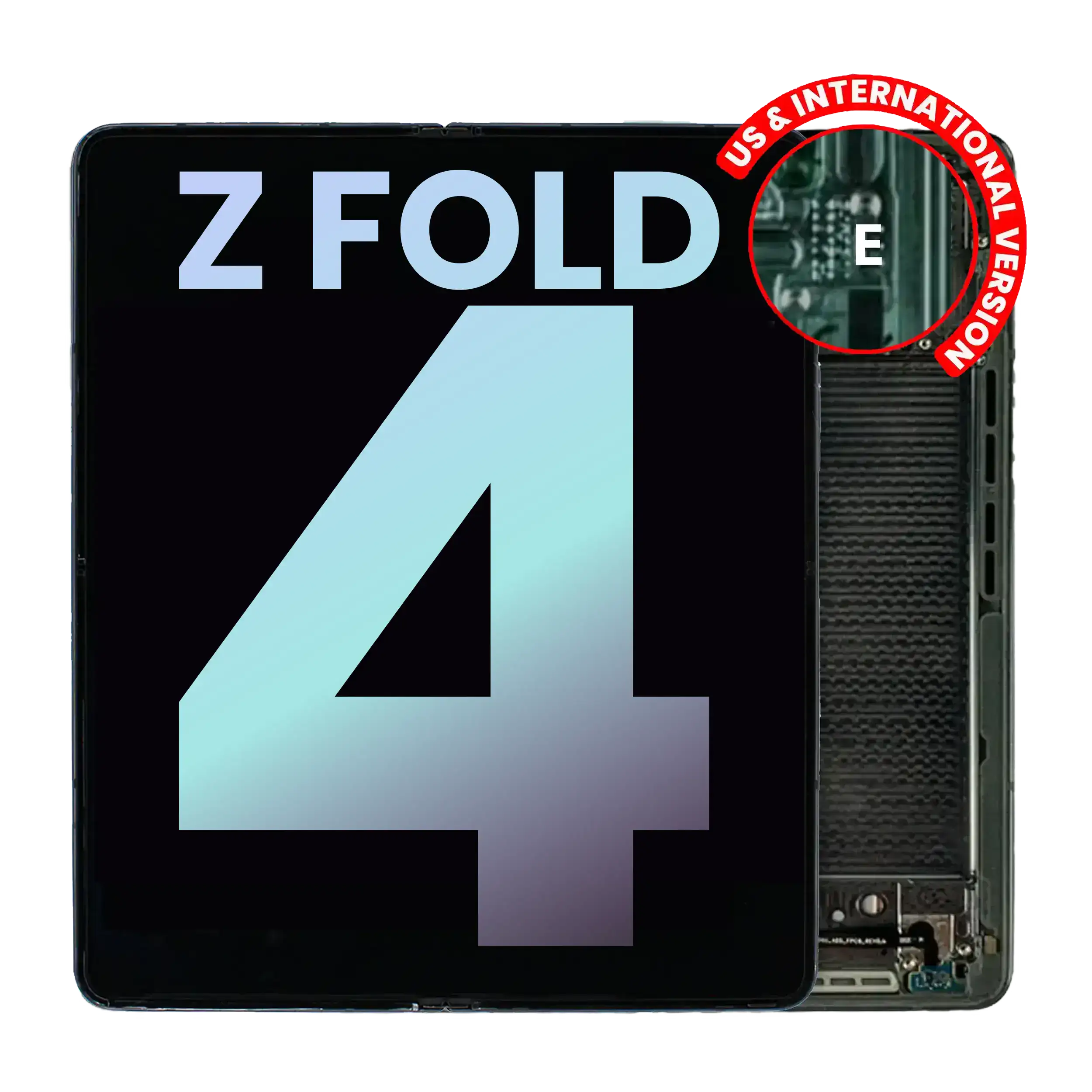Inneres OLED-Display mit Rahmen Samsung Galaxy Z Fold 4 Service Pack Graygreen