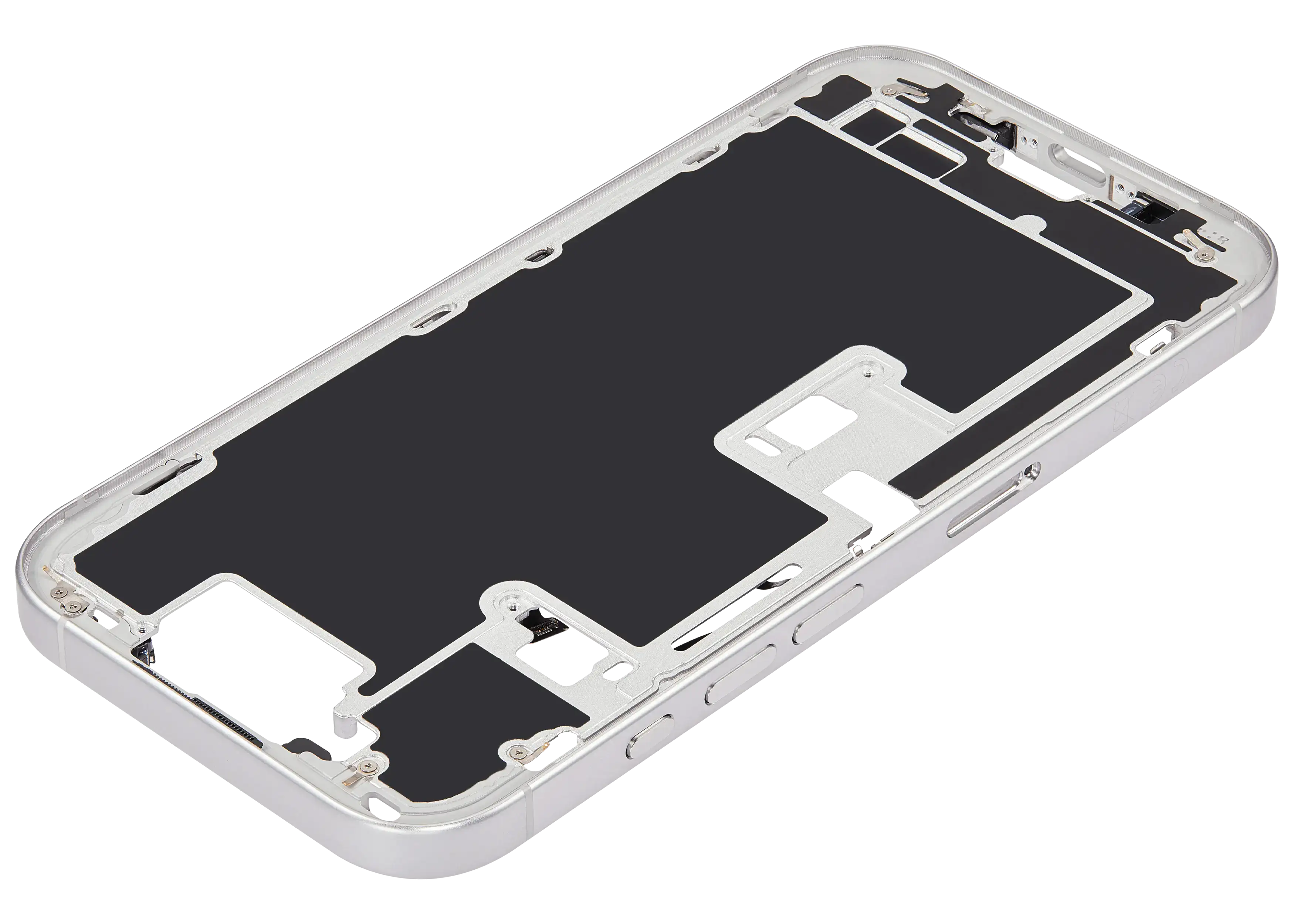 Midframe/Rahmen mit Power And Volume Button für iPhone 16 Pro (EU / Global Version) (Aftermarket Plus) (Weiß Titanium)