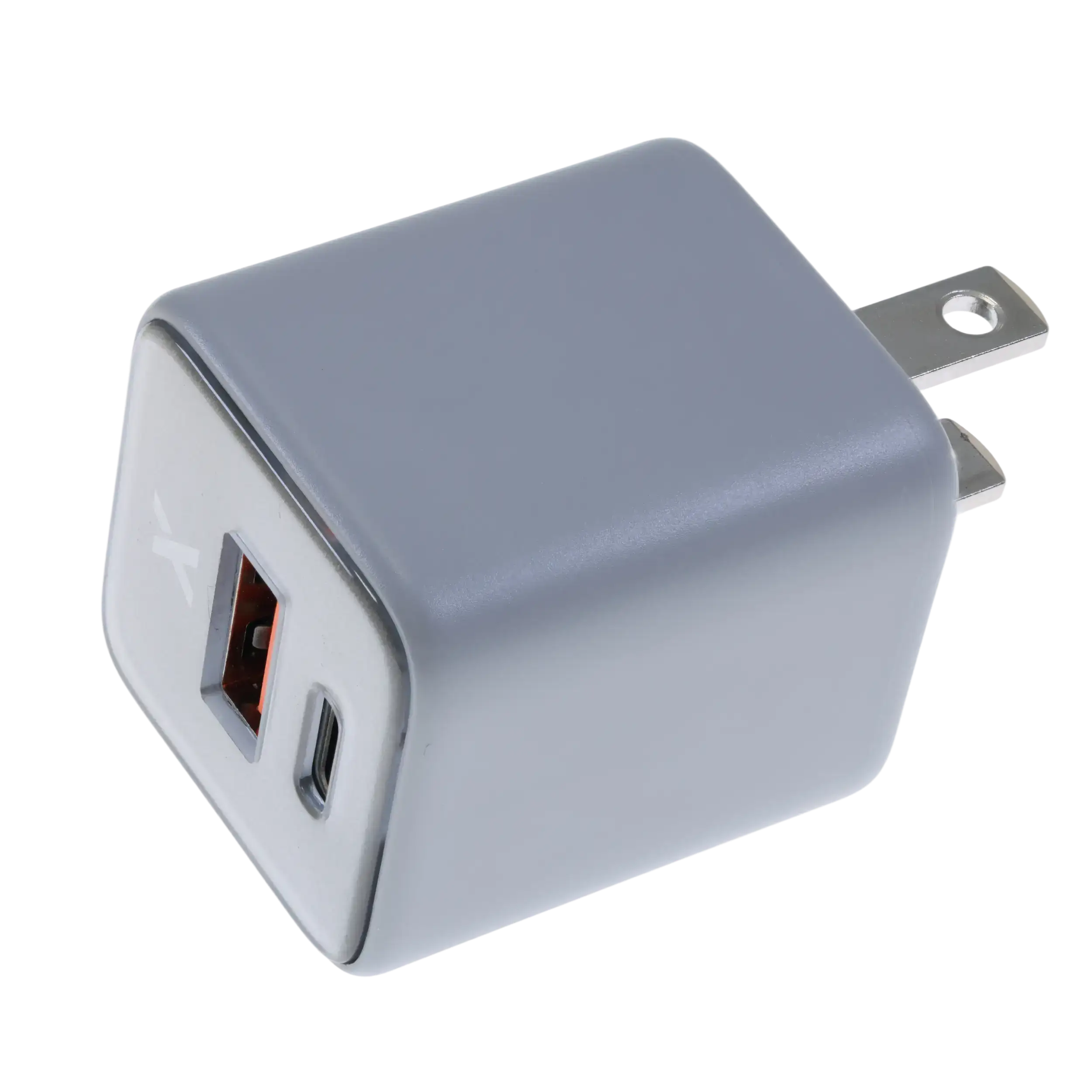 AmpSentrix Pro 30W 2-in-1 USB-C / USB-A GaN Wall Adapter (Natural Titanium)