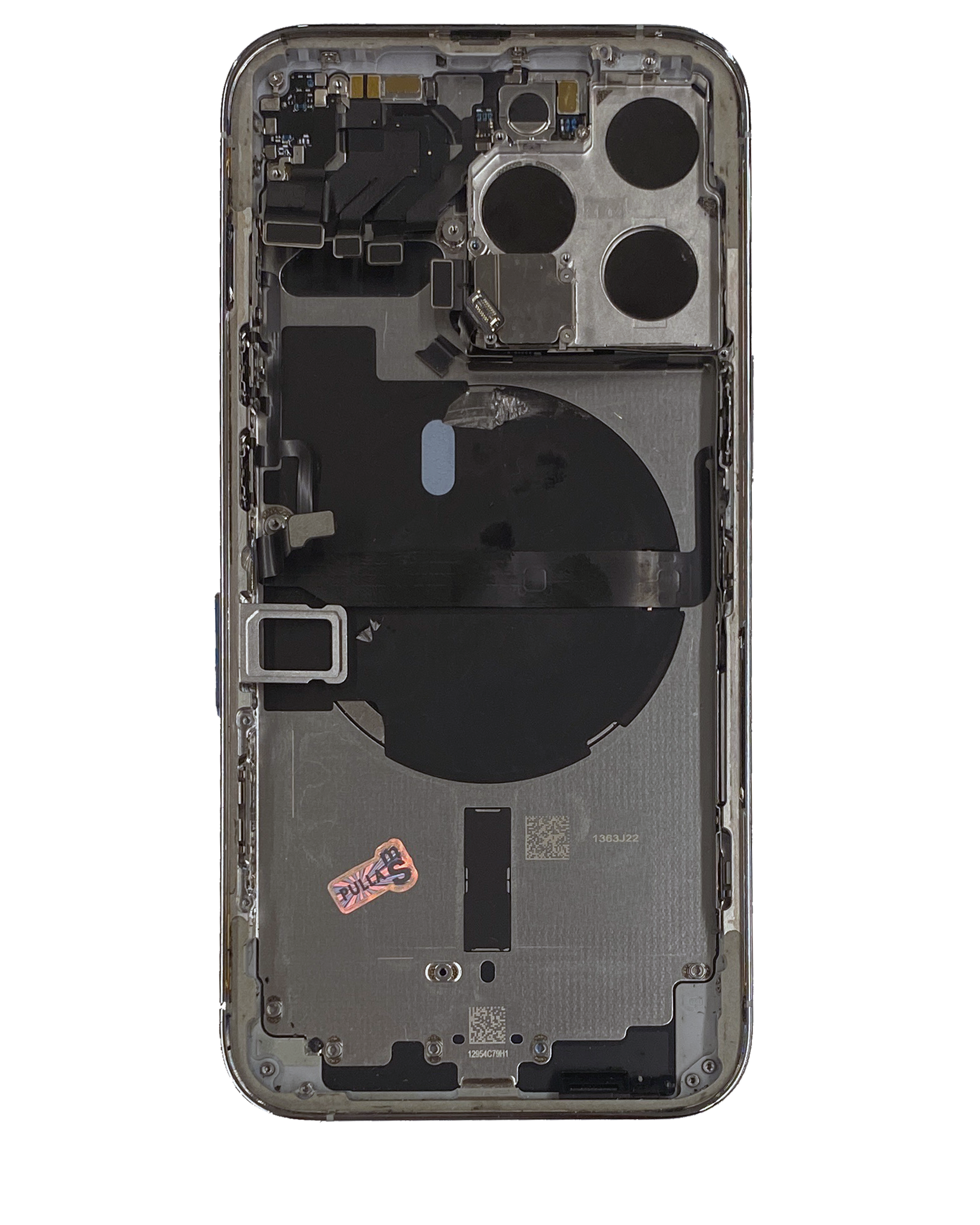 Backcover/Rahmen mit Small Parts für iPhone 13 Pro (EU / Global Version) (gebrauchter OEM-Ausbau, Qualität A) (Silber)