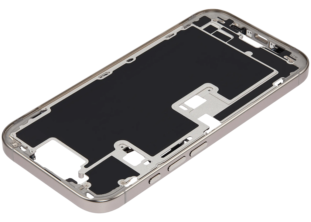Midframe/Rahmen mit Power And Volume Button für iPhone 16 Pro (US-Version) (Aftermarket Plus) (Natural Titanium)