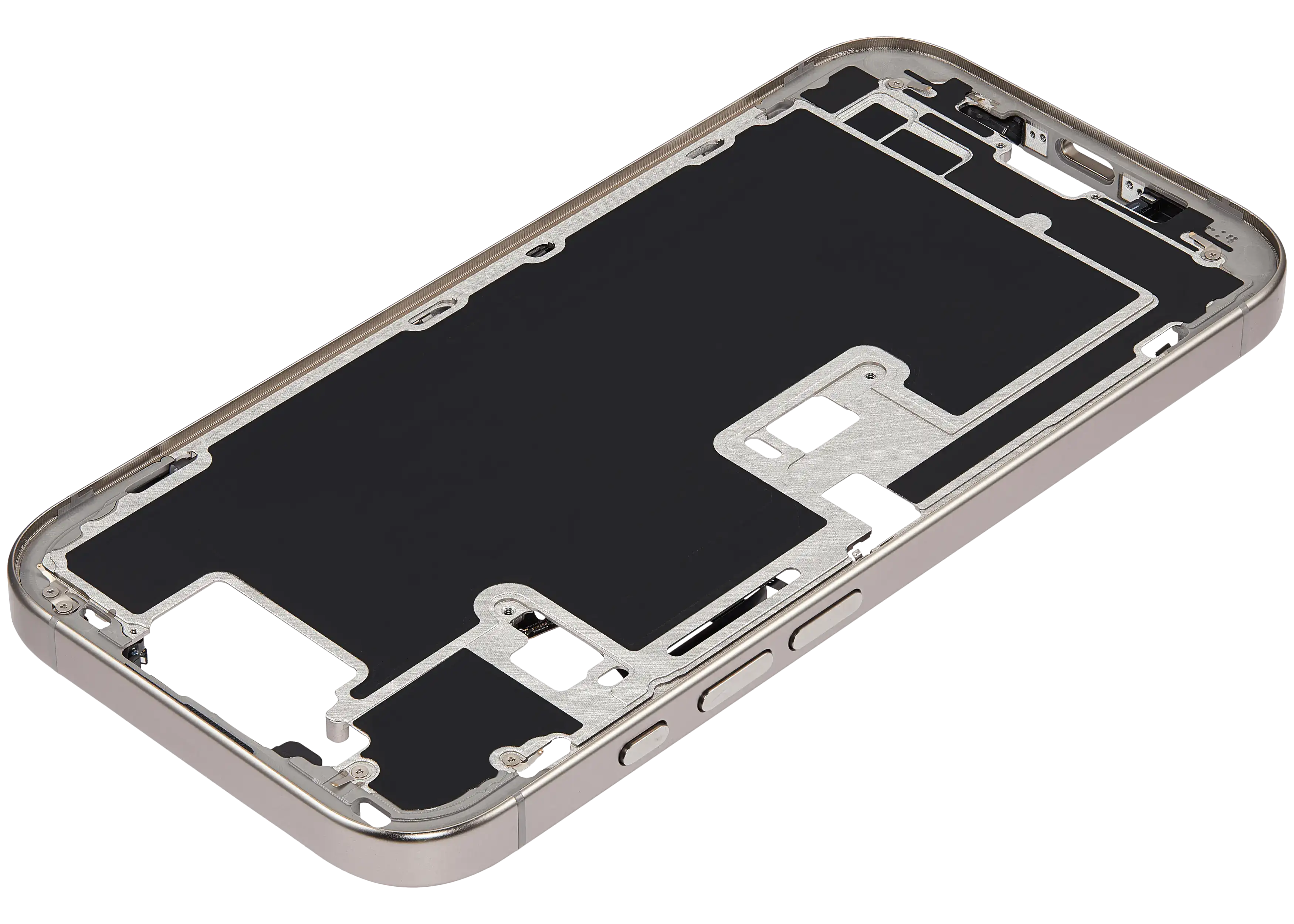 Midframe/Rahmen mit Power And Volume Button für iPhone 16 Pro (US-Version) (Aftermarket Plus) (Natural Titanium)