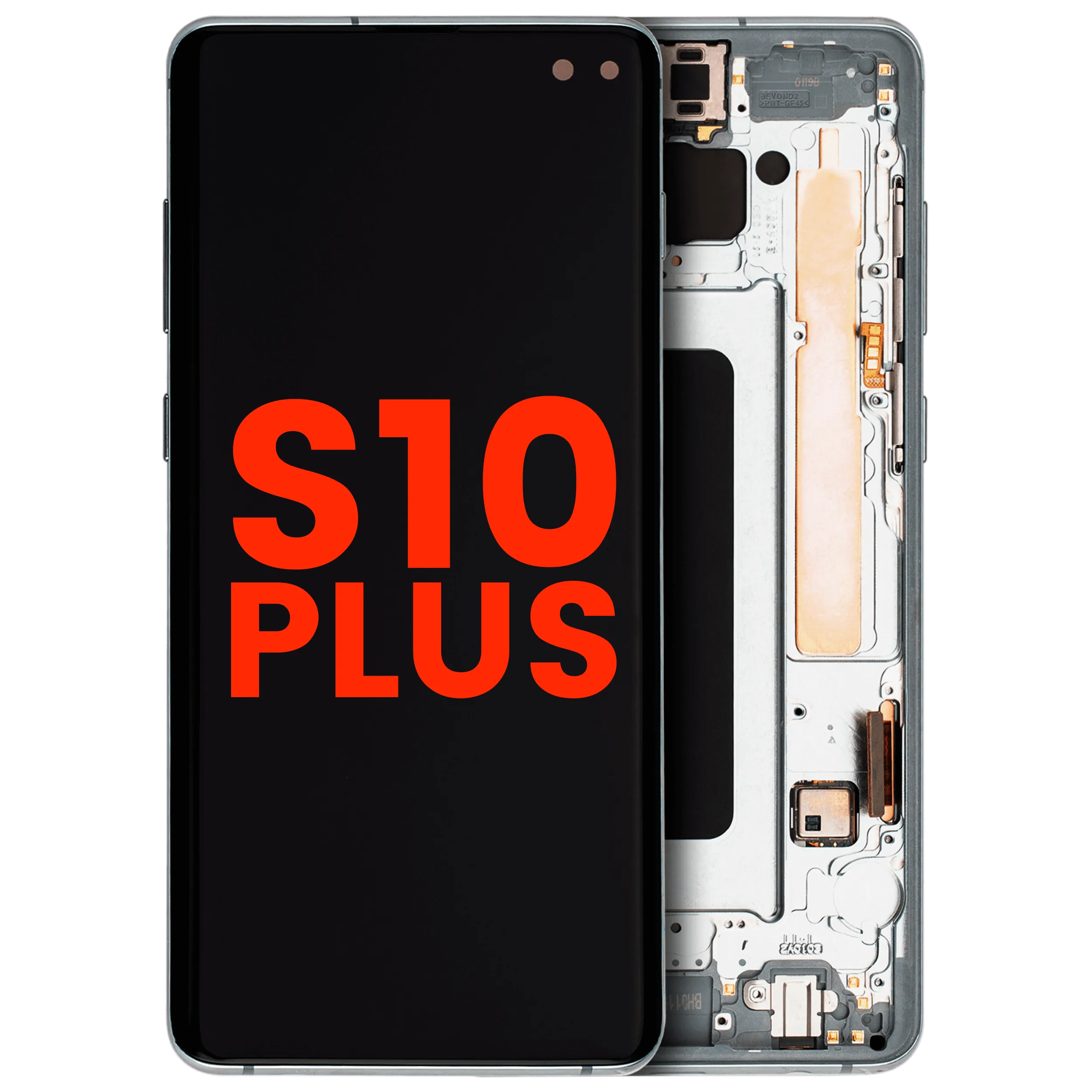 OLED-Display mit Rahmen für Samsung Galaxy S10 Plus (Aftermarket Plus) (Prism Green)
