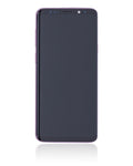 OLED-Display mit Rahmen für Samsung Galaxy S9 Plus (gebrauchter OEM-Ausbau, Qualität B/C) (Lilac Purple)