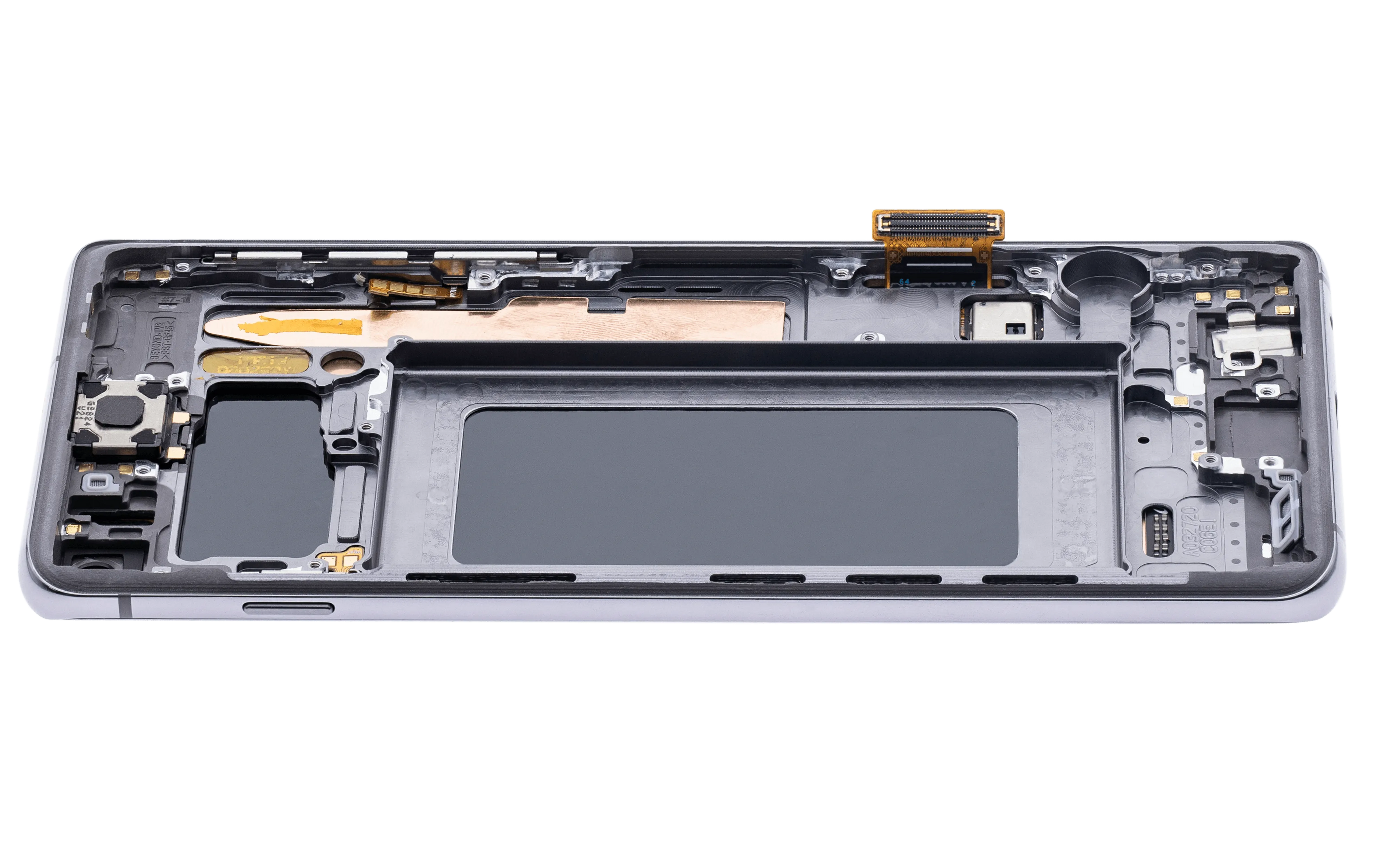 OLED-Display mit Rahmen für Samsung Galaxy S10 (Aftermarket Plus) (Prism / Ceramic Black)