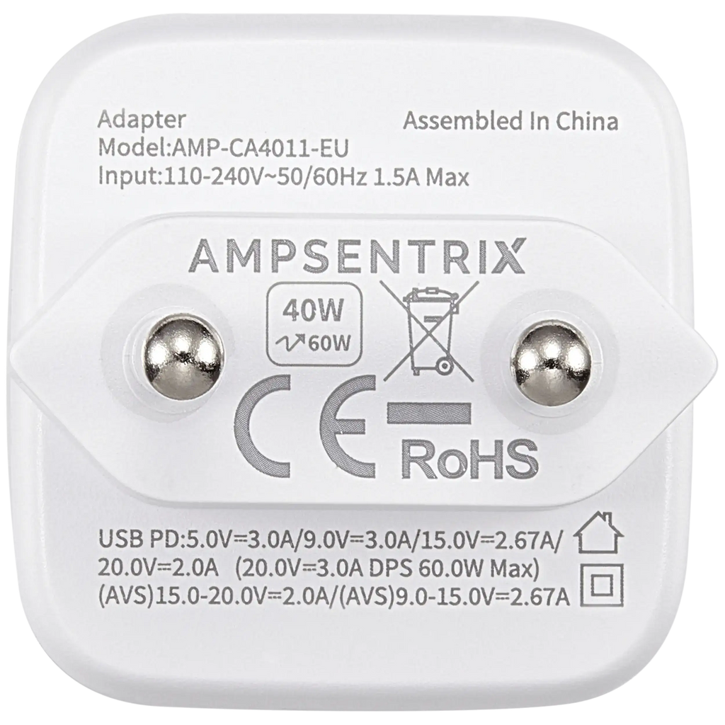 40W USB Type C Wall Power Adapter (220V EU) (AmpSentrix)