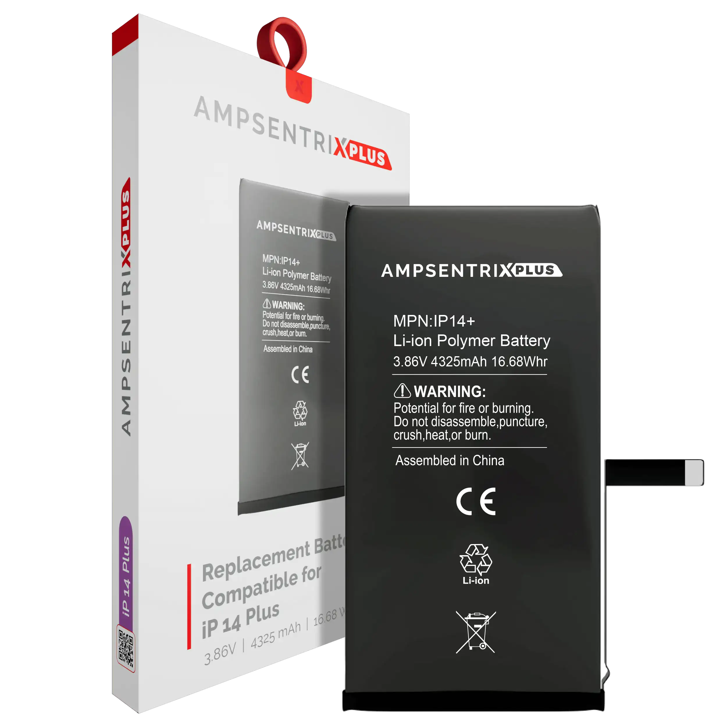 Ersatzakku für iPhone 14 Plus (AmpSentrix Plus)
