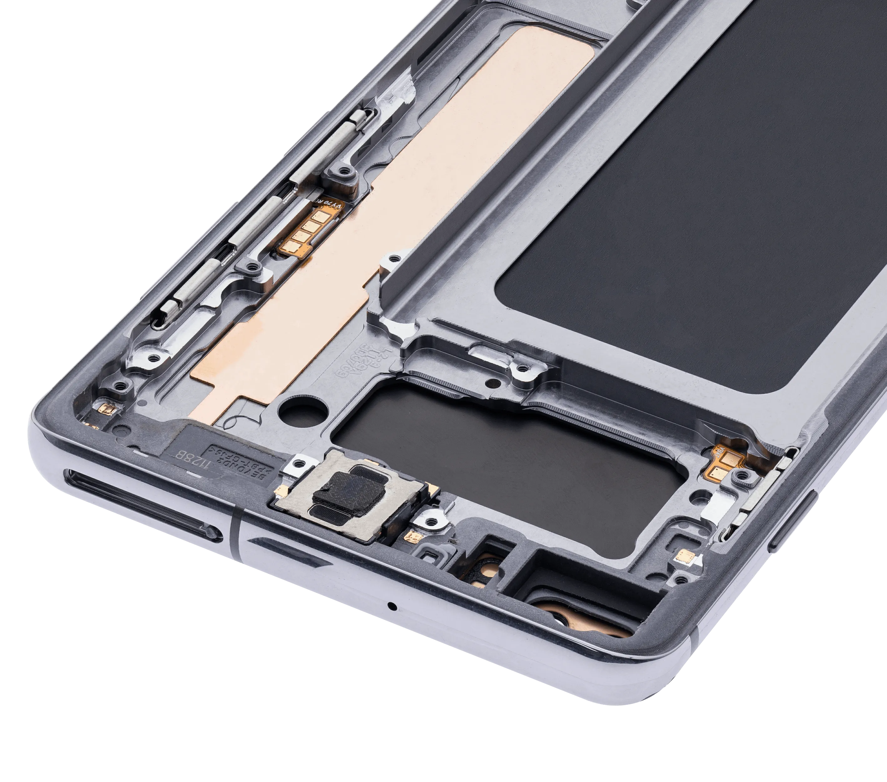 OLED-Display mit Rahmen für Samsung Galaxy S10 Plus (Aftermarket Plus) (Prism / Ceramic Black)