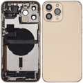 Backcover/Rahmen mit Ladebuchse Flex & Small Parts für iPhone 13 Pro Max (EU / Global Version) (gebrauchter OEM-Ausbau, Qualität B) (Gold)