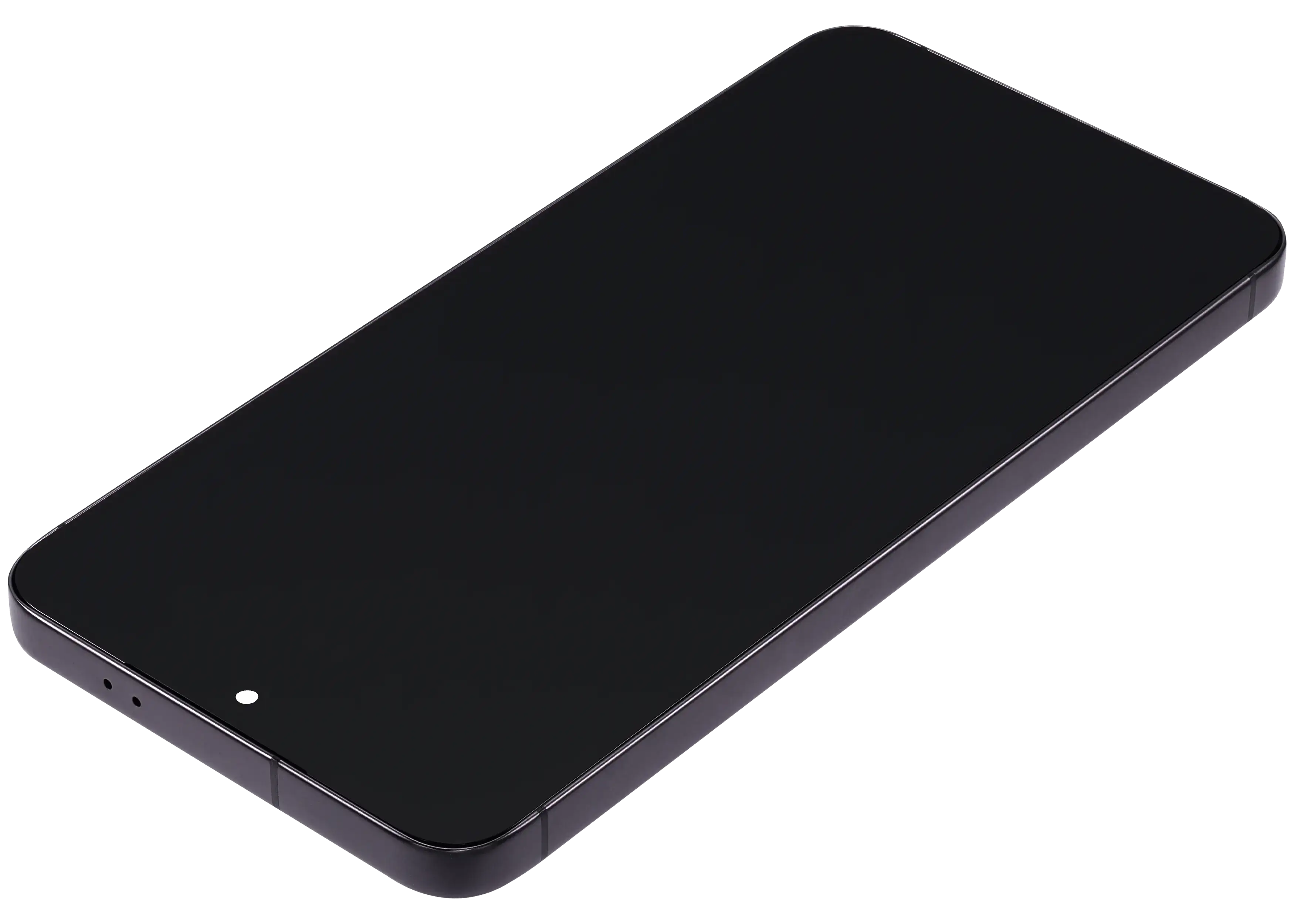 OLED-Display mit Rahmen für Samsung Galaxy S24 5G (US & Internationale Version) (gebrauchter OEM-Ausbau, Qualität A) (Onyx Black)
