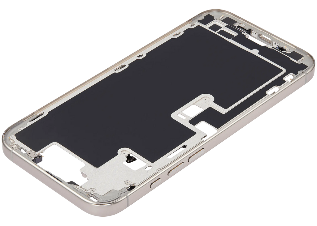 Midframe/Rahmen mit Power And Volume Button für iPhone 16 Pro Max (US-Version) (Aftermarket Plus) (Natural Titanium)