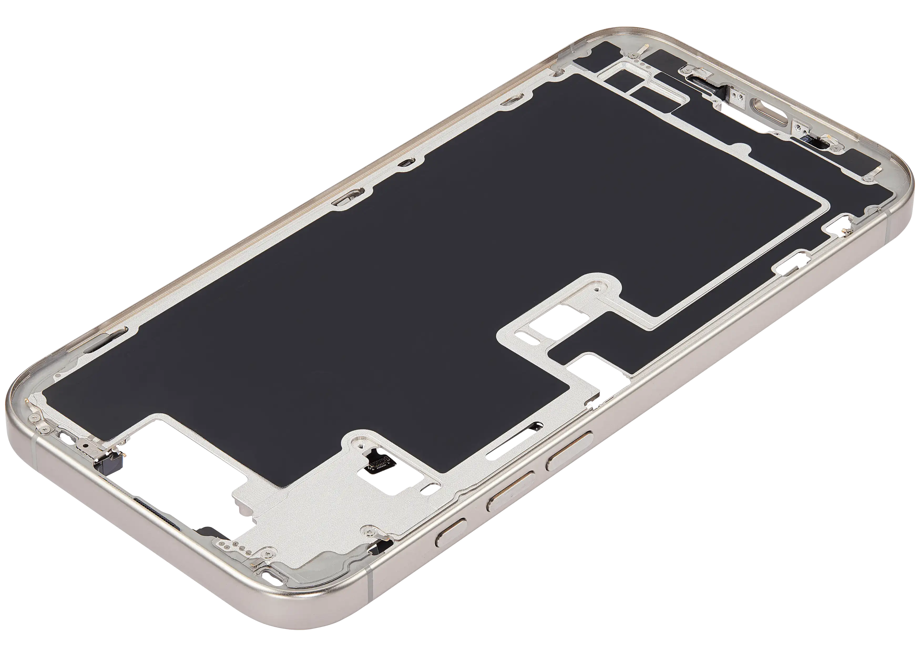 Midframe/Rahmen mit Power And Volume Button für iPhone 16 Pro Max (US-Version) (Aftermarket Plus) (Natural Titanium)