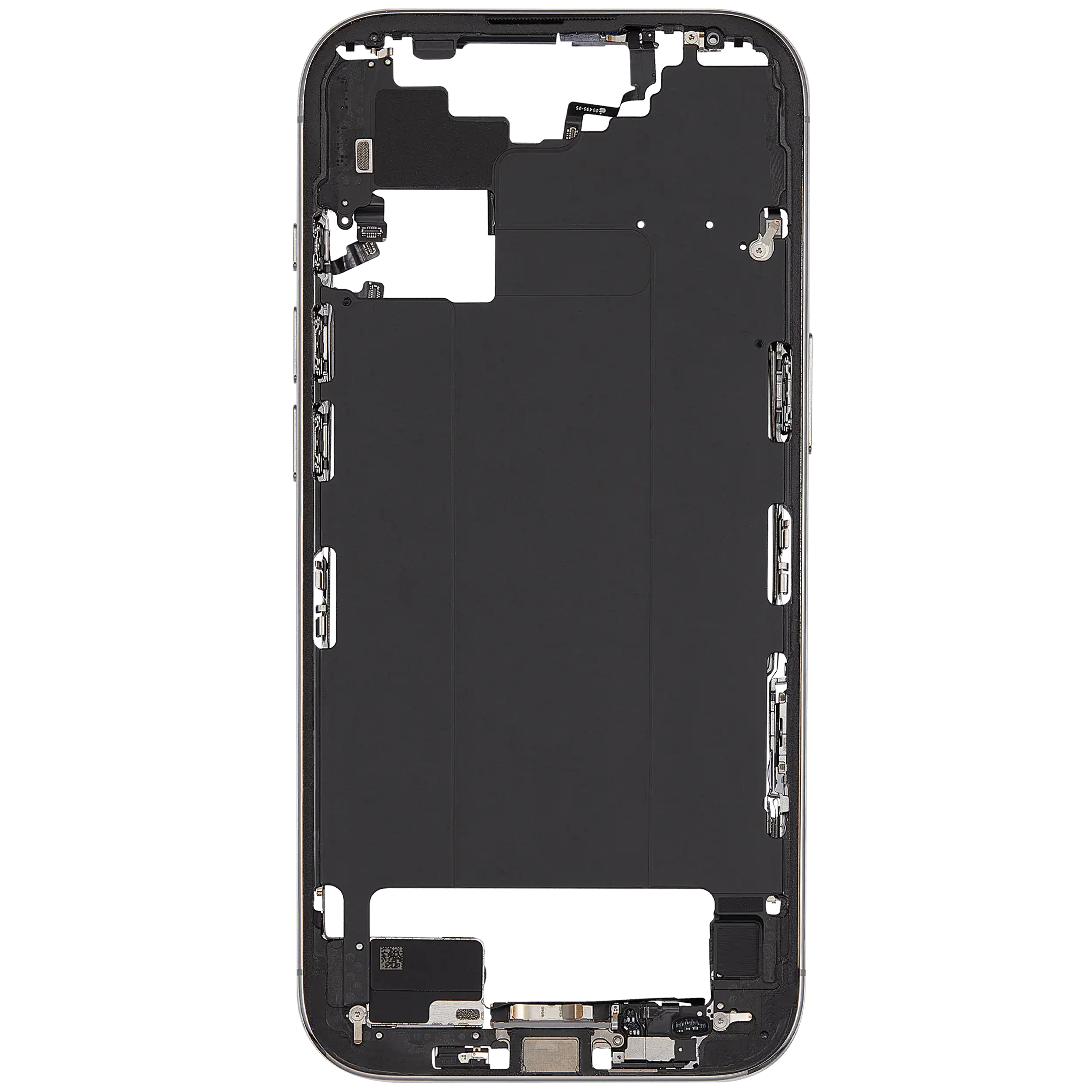 Midframe/Rahmen mit Ladebuchse Flex & Small Parts für iPhone Air (US / EU Version) (gebrauchter OEM-Ausbau, Qualität B) (Cloud White)