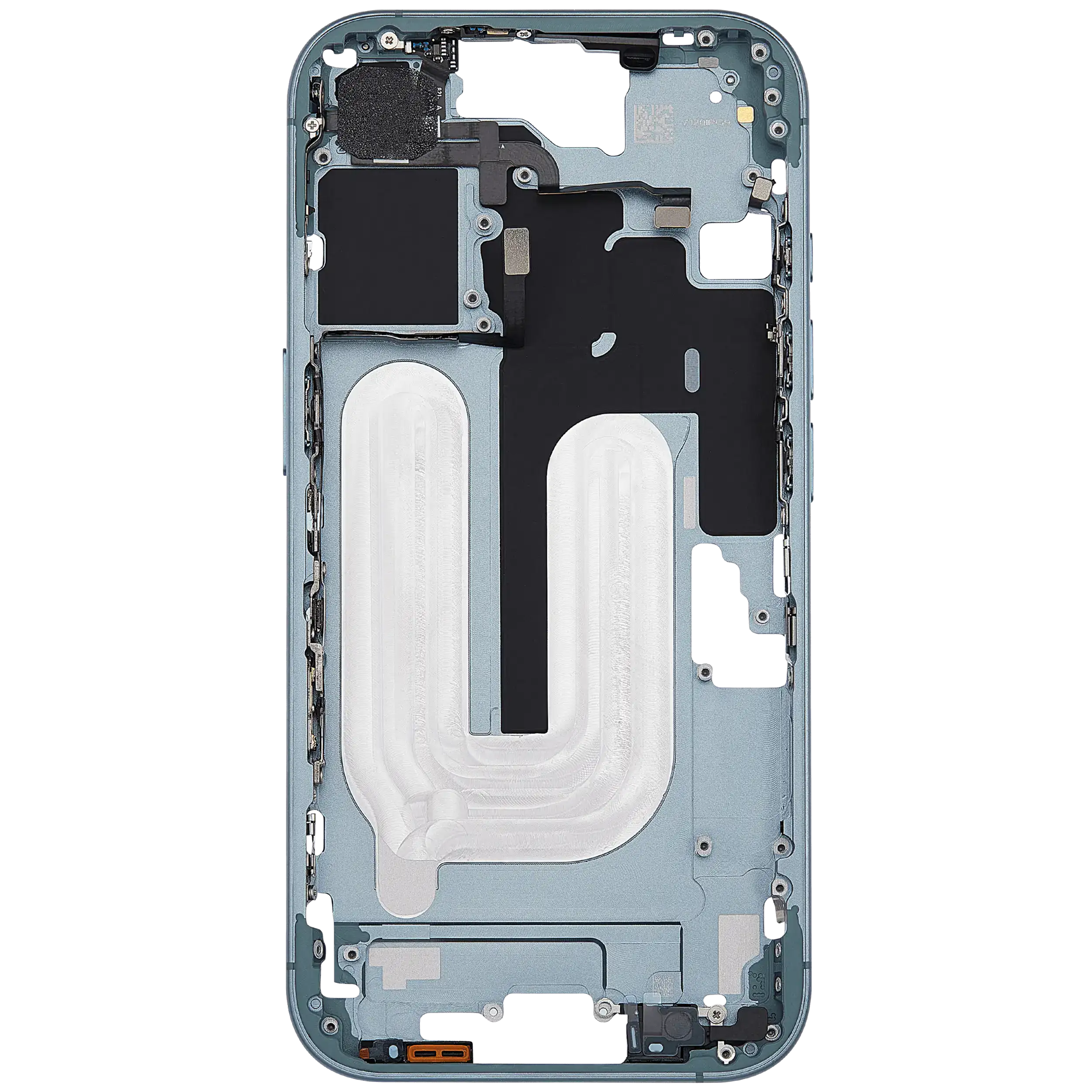 Midframe/Rahmen mit Power And Volume Button für iPhone 16 (EU / Global Version) (Aftermarket Plus) (Teal)