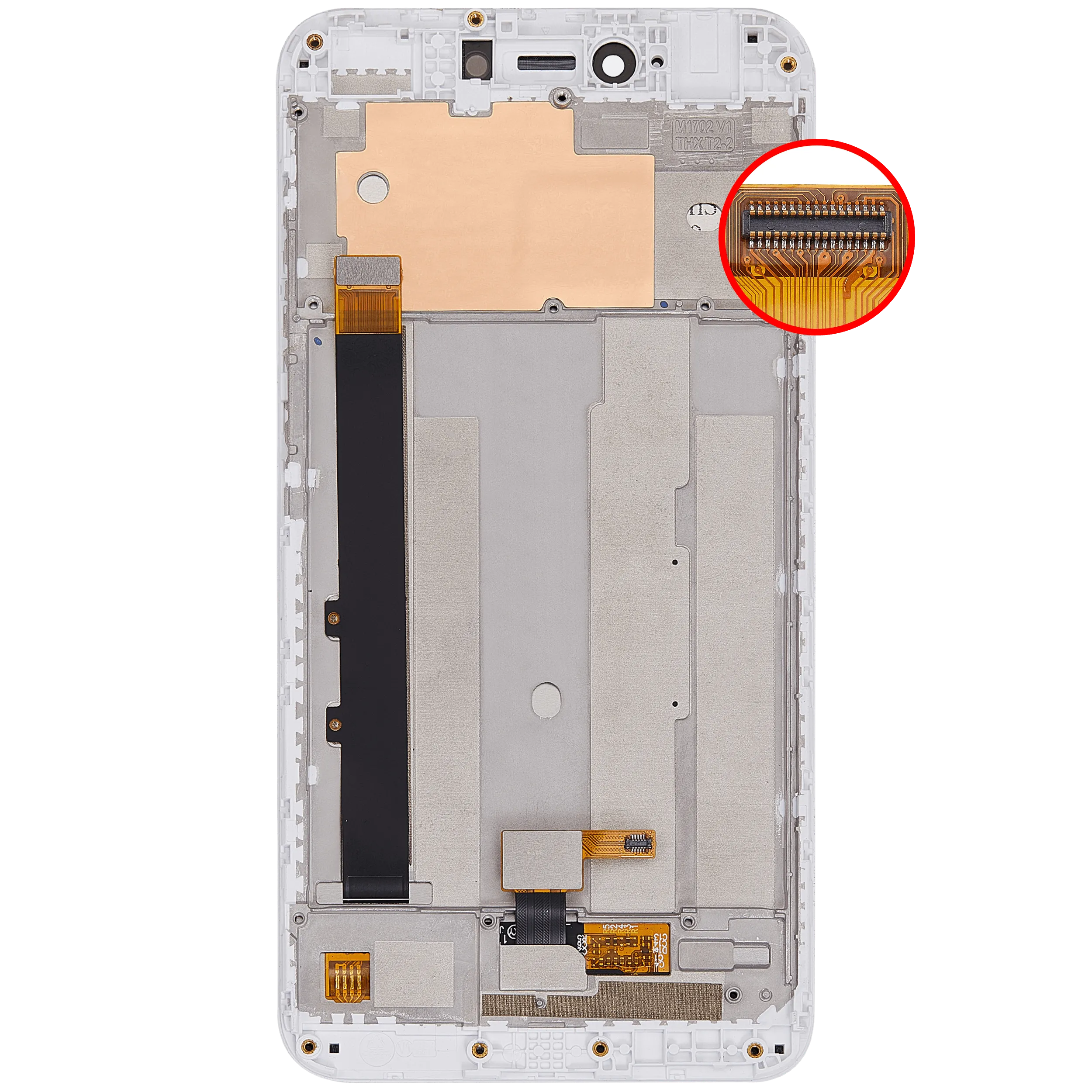 LCD-Display mit Rahmen für Xiaomi Redmi Note 5A (Aftermarket Plus) (Weiß)