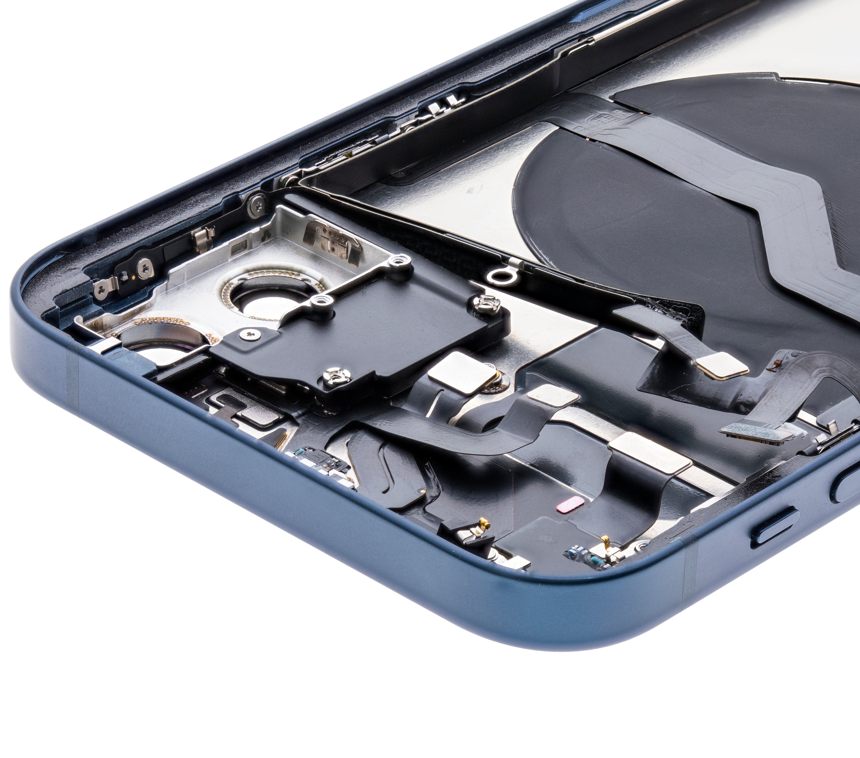 Backcover/Rahmen mit Small Parts für iPhone 12 (US-Version) (gebrauchter OEM-Ausbau, Qualität B) (Blau)